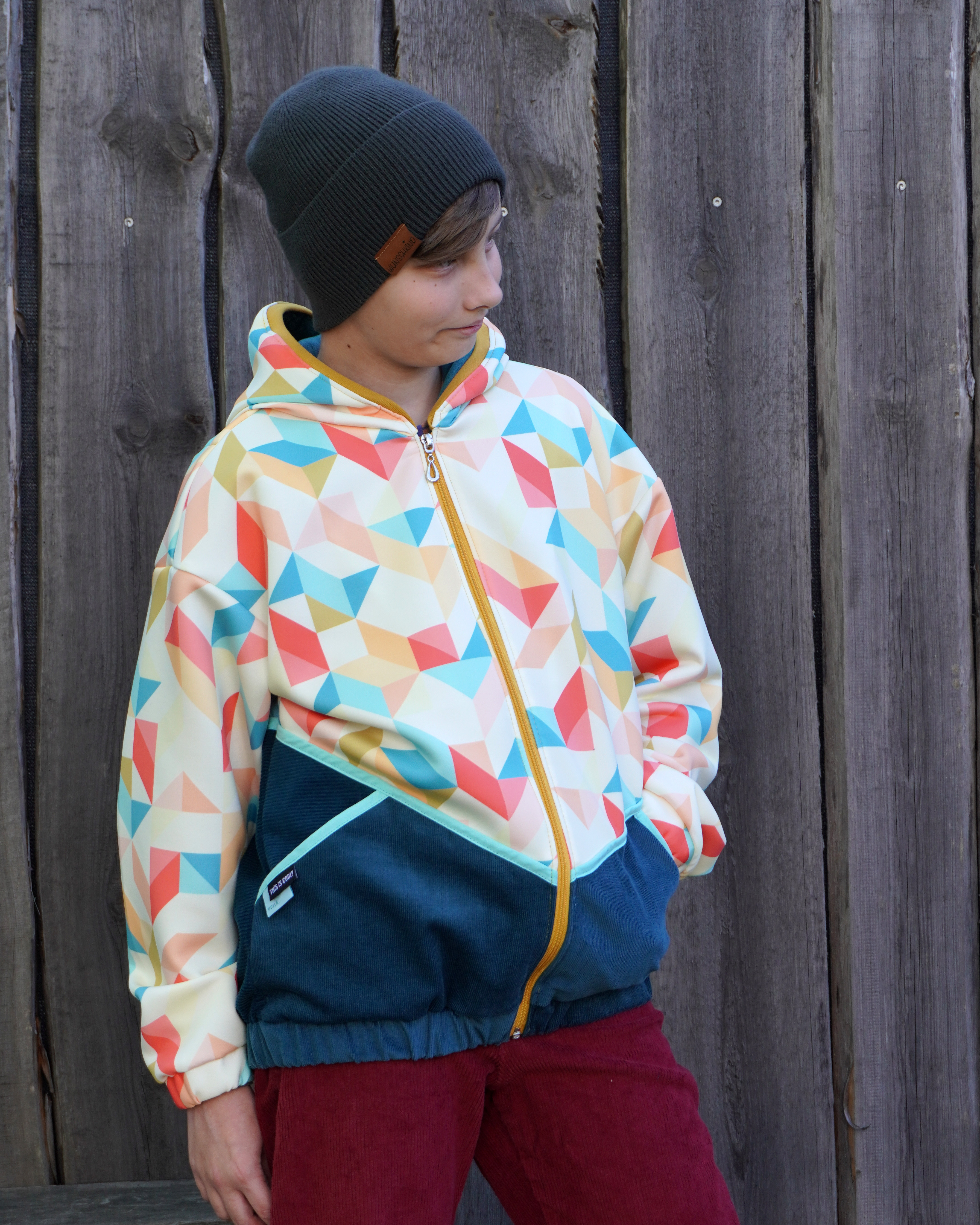 Organic fabric - Sommergold Geometrie