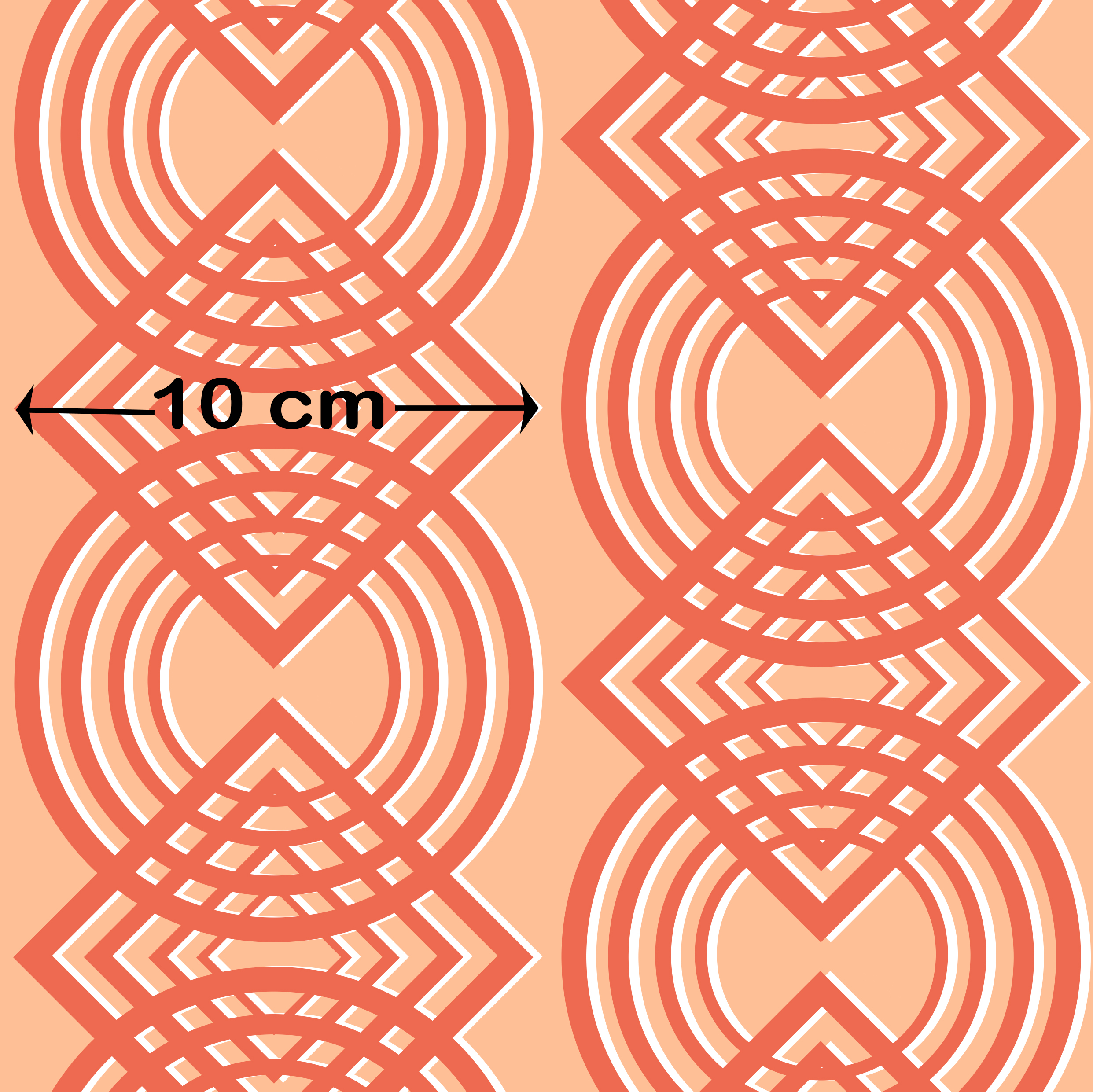 Bio Webware Stoff - Circles and Squares Peach Klein - KimbusMom, orange, 100% Bio-Baumwolle Bio Webware Stoff - Circles and Squares Peach Klein - KimbusMom, orange, 100% Bio-Baumwolle