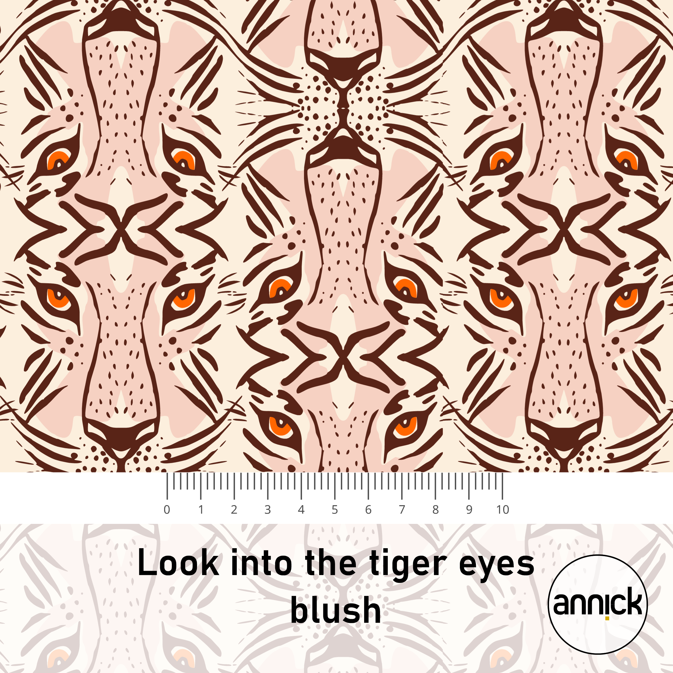Bio Jersey Stoff - Look into the tiger eyes blush - Annick, Tiere, creme, Tierfellmuster, Breite 150 cm Bio Jersey Stoff - Look into the tiger eyes blush - Annick, Tiere, creme, Tierfellmuster, Breite 150 cm