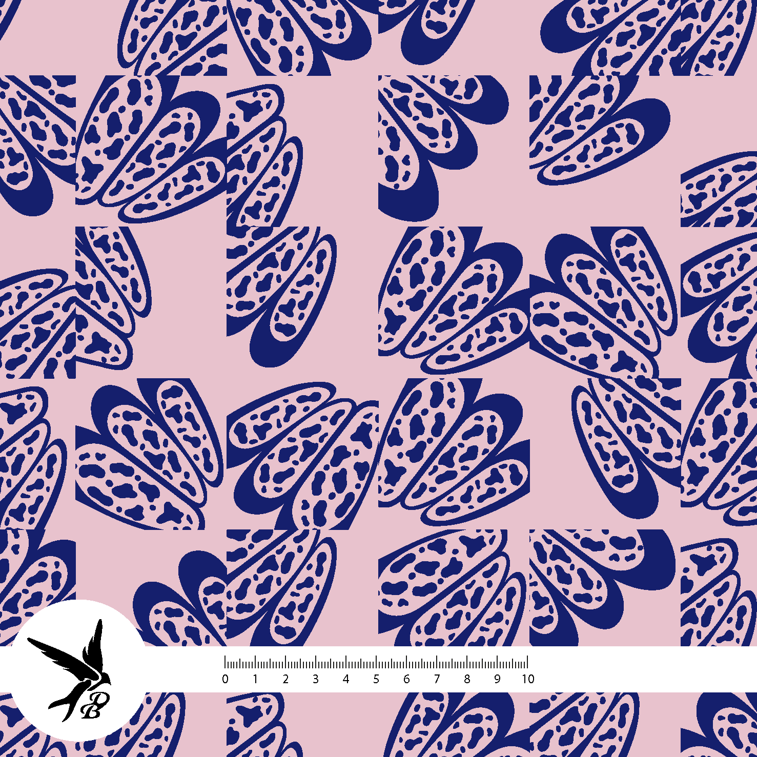 Bio Stoff - Wild Pattern Abstrakt Rosa von Daniela Bonn in rosa