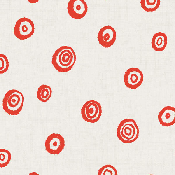 Bio Stoff  - Picnic Kreise rot
