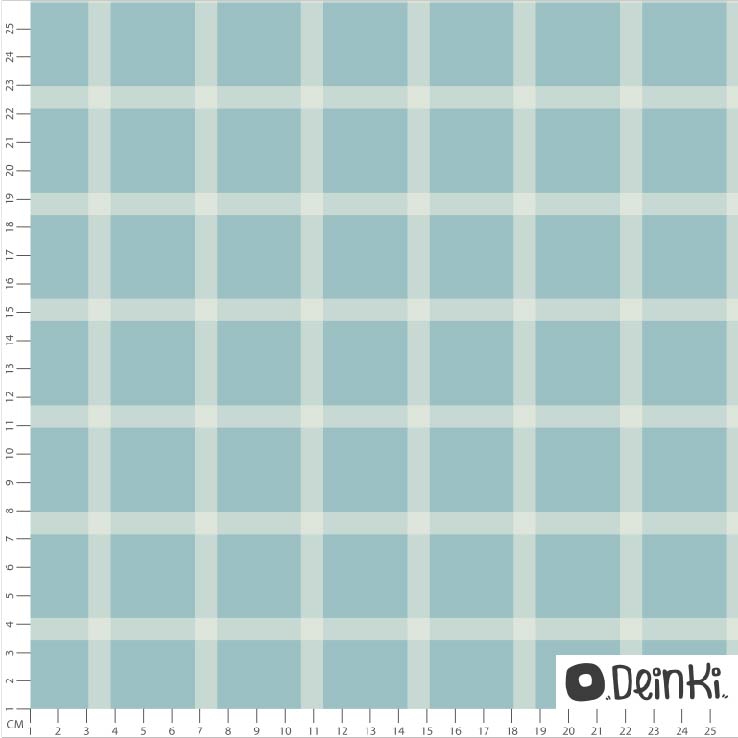 Bio Stoff  -  Osterkaro  - Deinki, Ostern, Kariert, blau