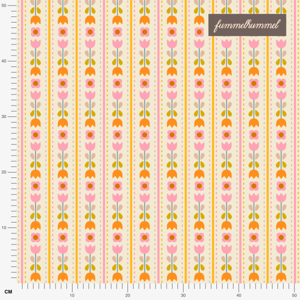 Organic fabric  -  Rosalie pink