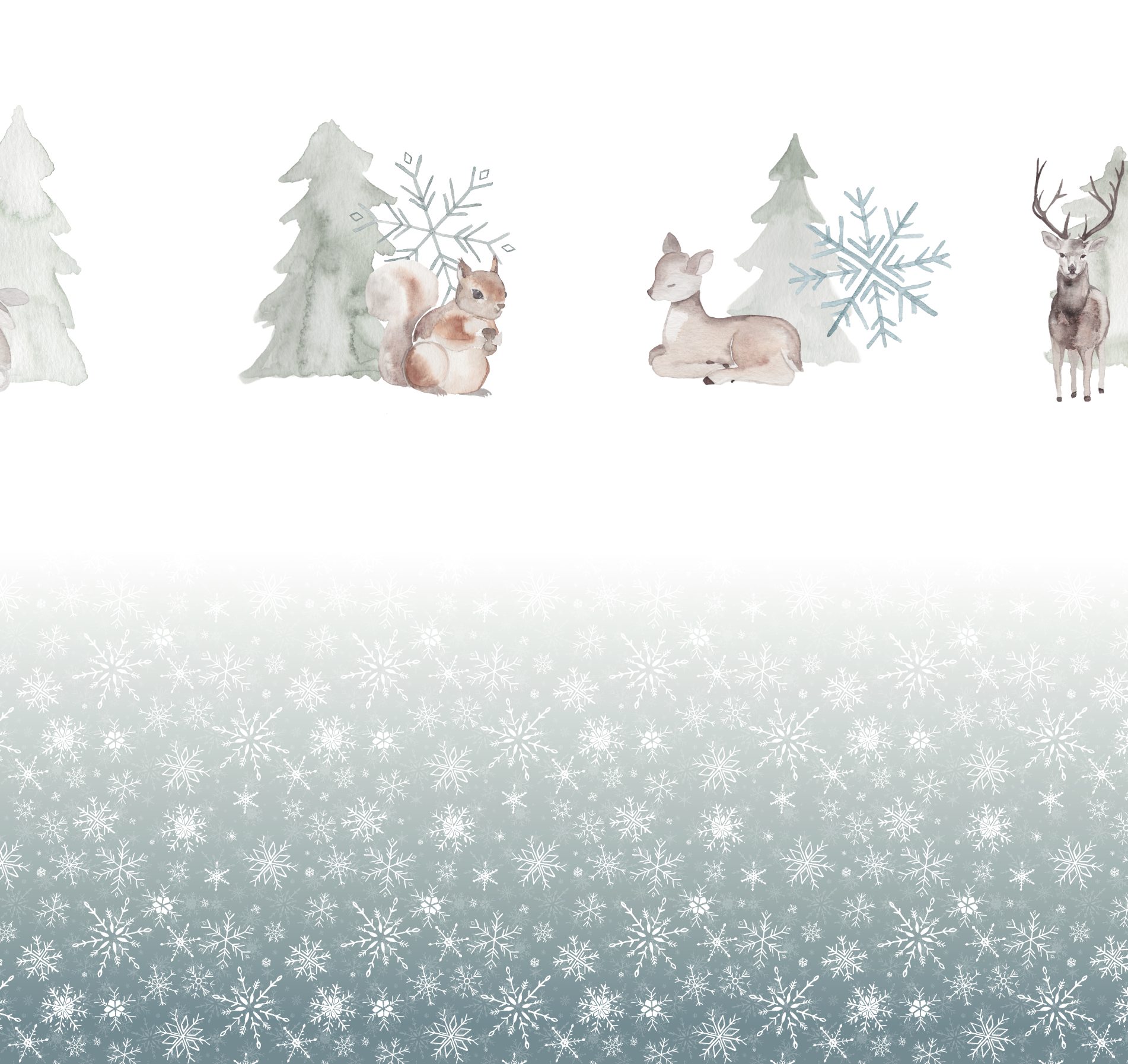 Bio Stoff - Winterwaldzauber  1,0m Panel