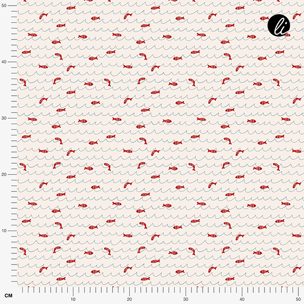 Bio Fabric - Tag am Meer Fische