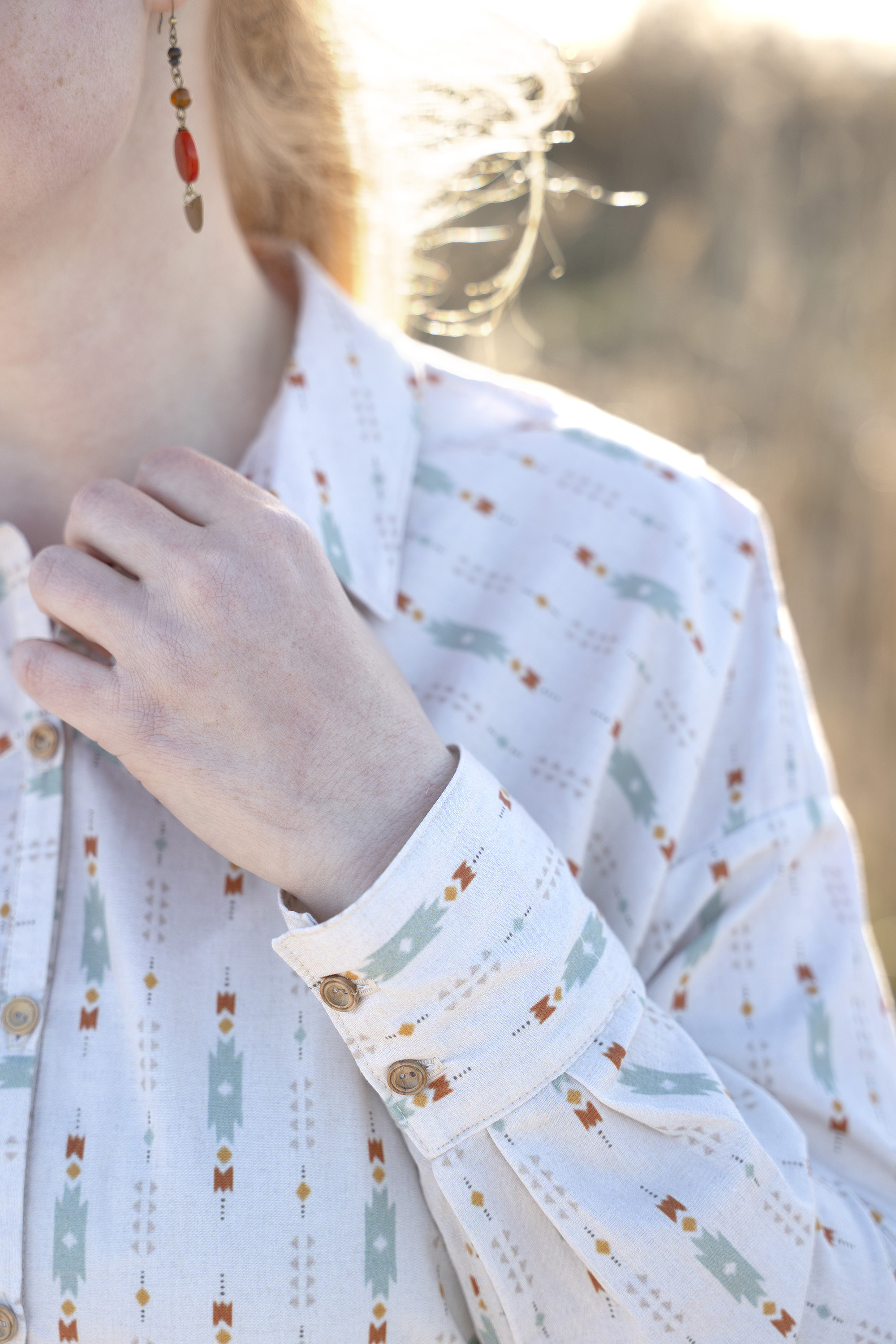 Bio Stoff - Wild West Weaves Elements Orange von Sanne Paul in orange