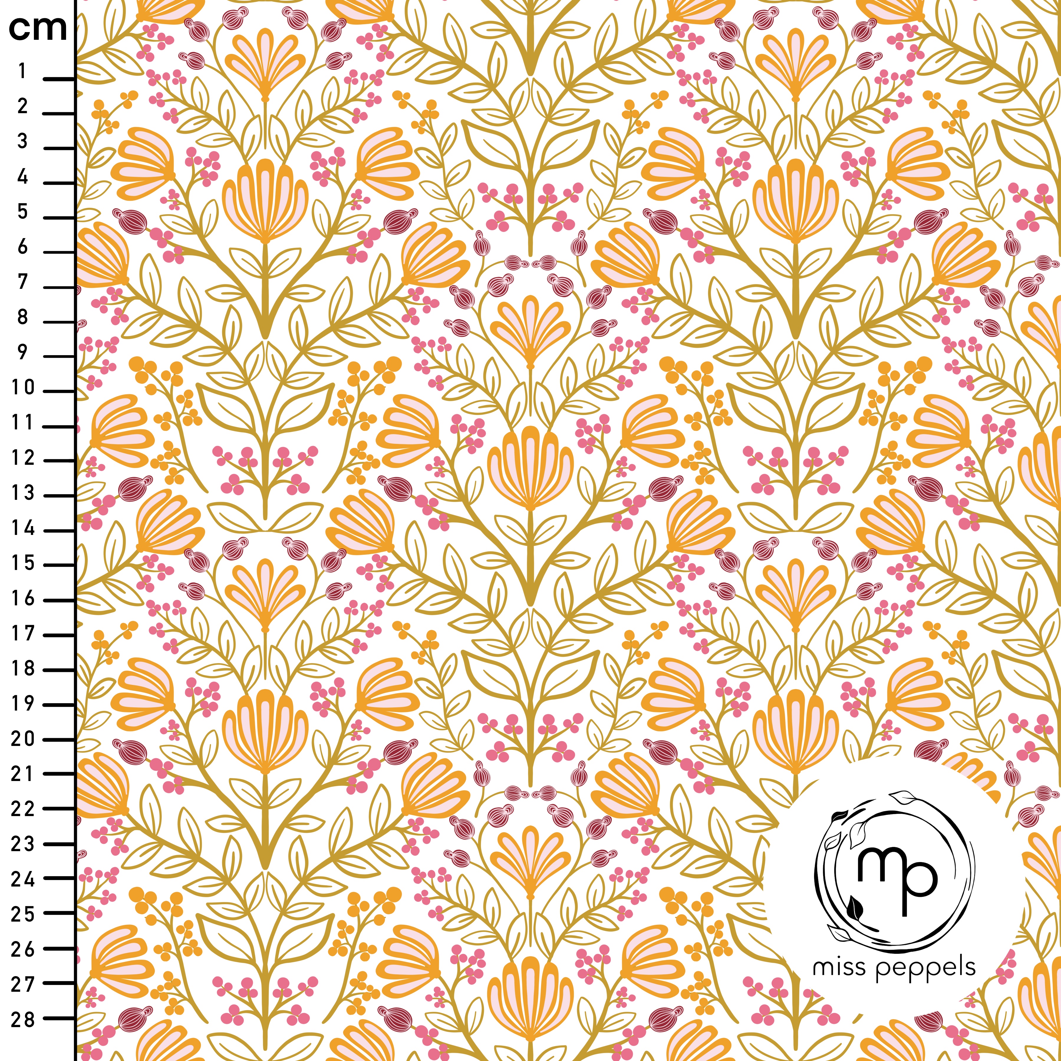 Bio Stoff  - Blumenbukett Weiss Groß - Deinki, bunt, Floral & Blumen