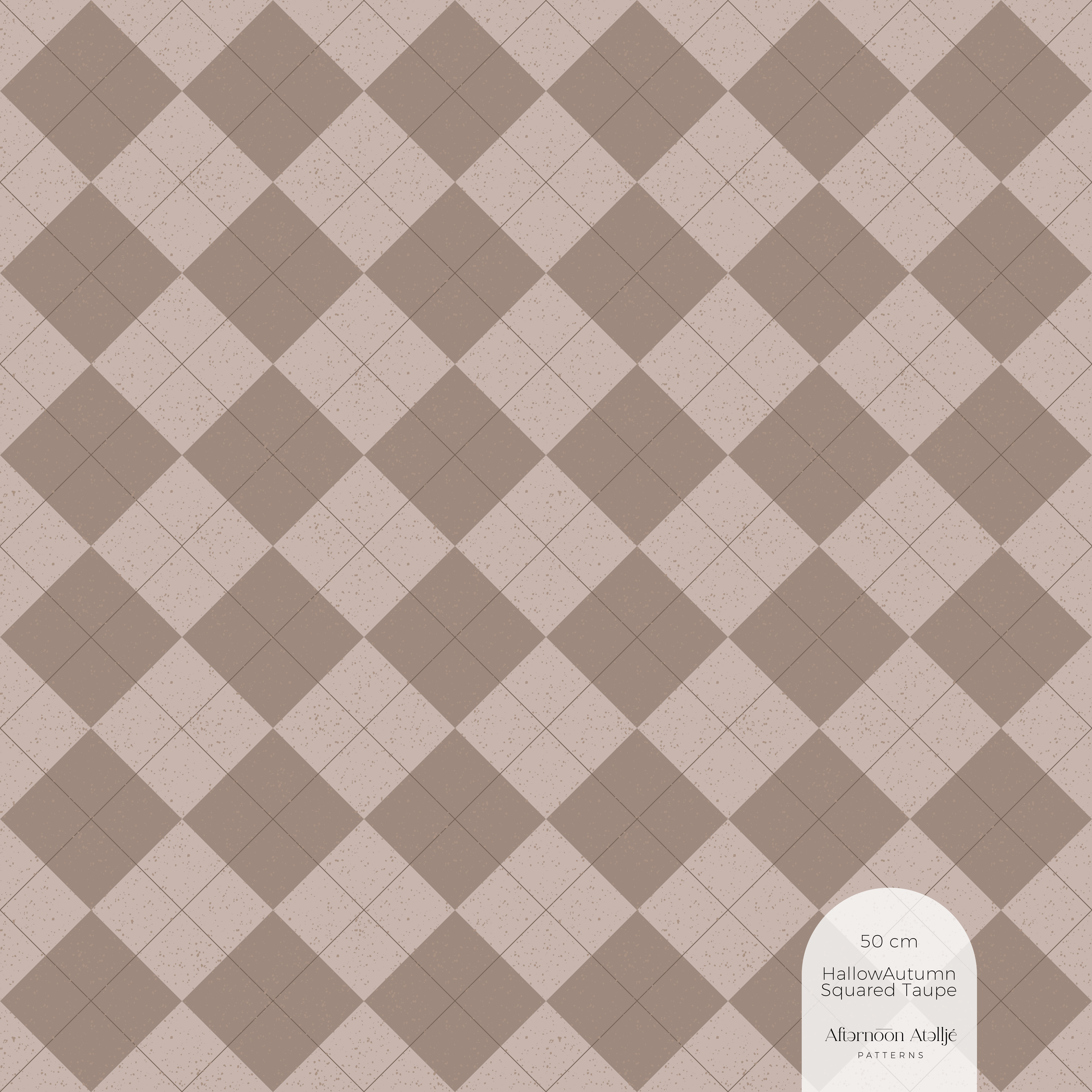 Bio Fabric - Hallow Autumn Squared Taupe by Afternoon Atellje in grey