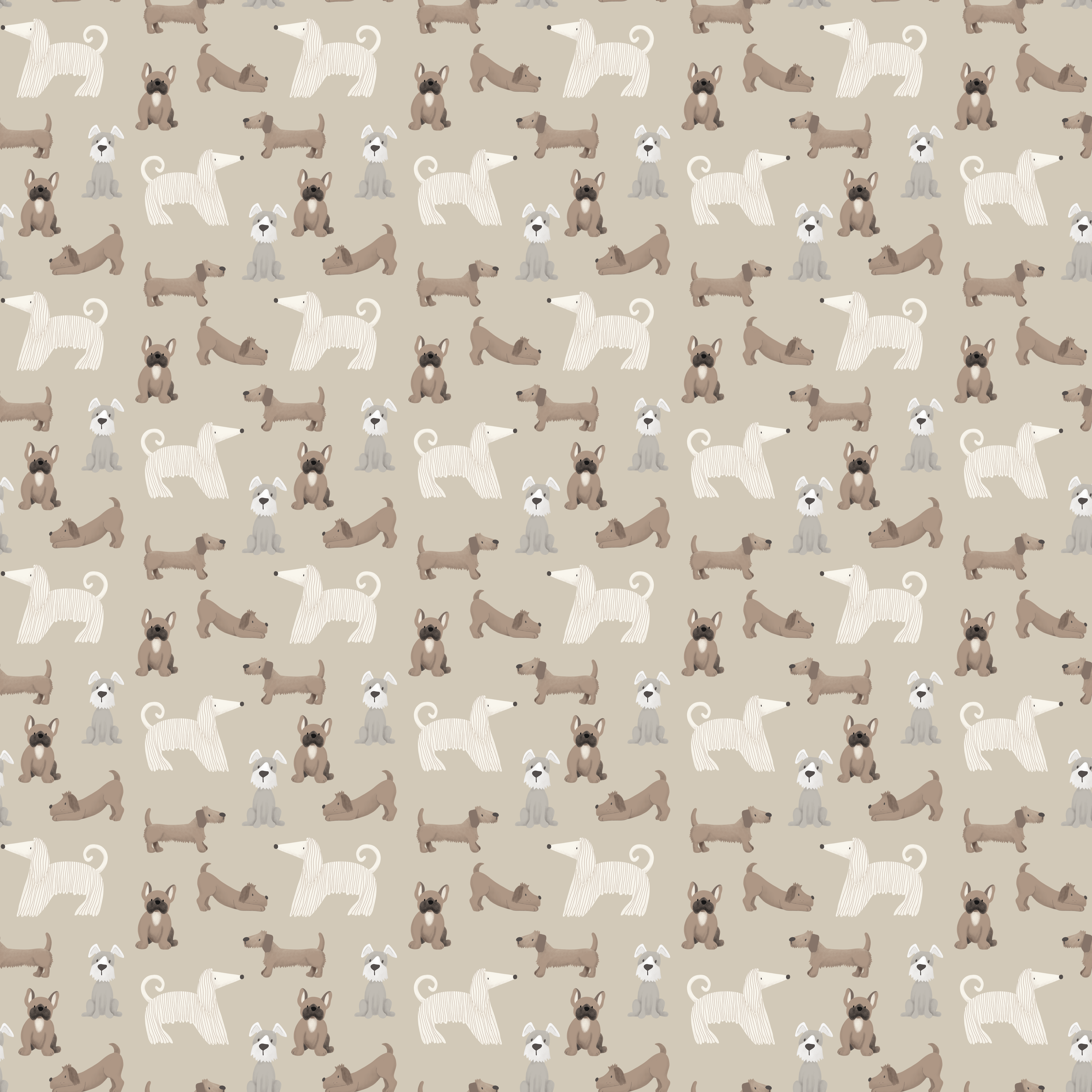 Bio Stoff - Mit Vier Pfoten Beige Mini von Andrea Liesert in beige Bio Stoff - Mit Vier Pfoten Beige Mini von Andrea Liesert in beige