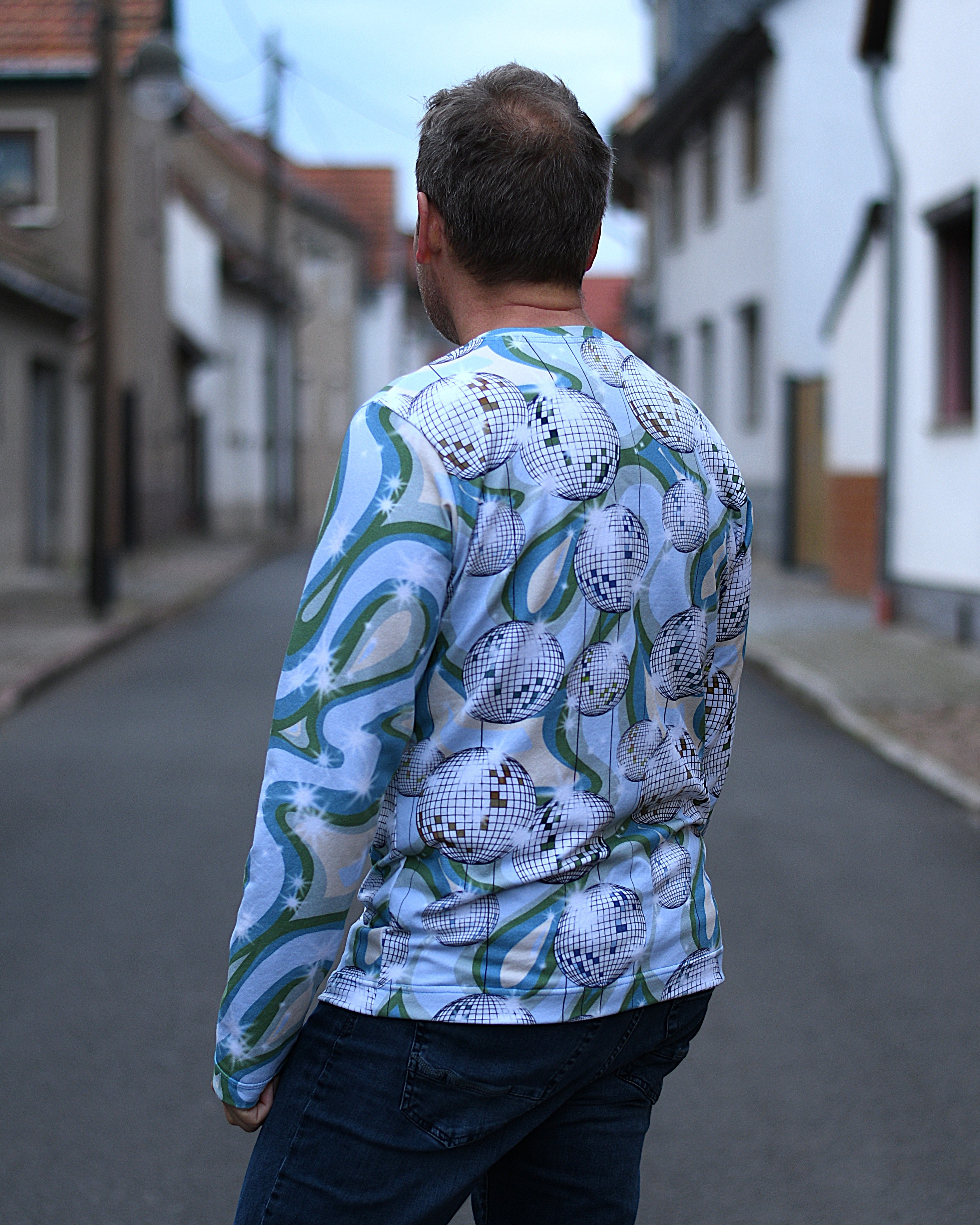 Organic Fabric - Groovy Party Pale Jade 