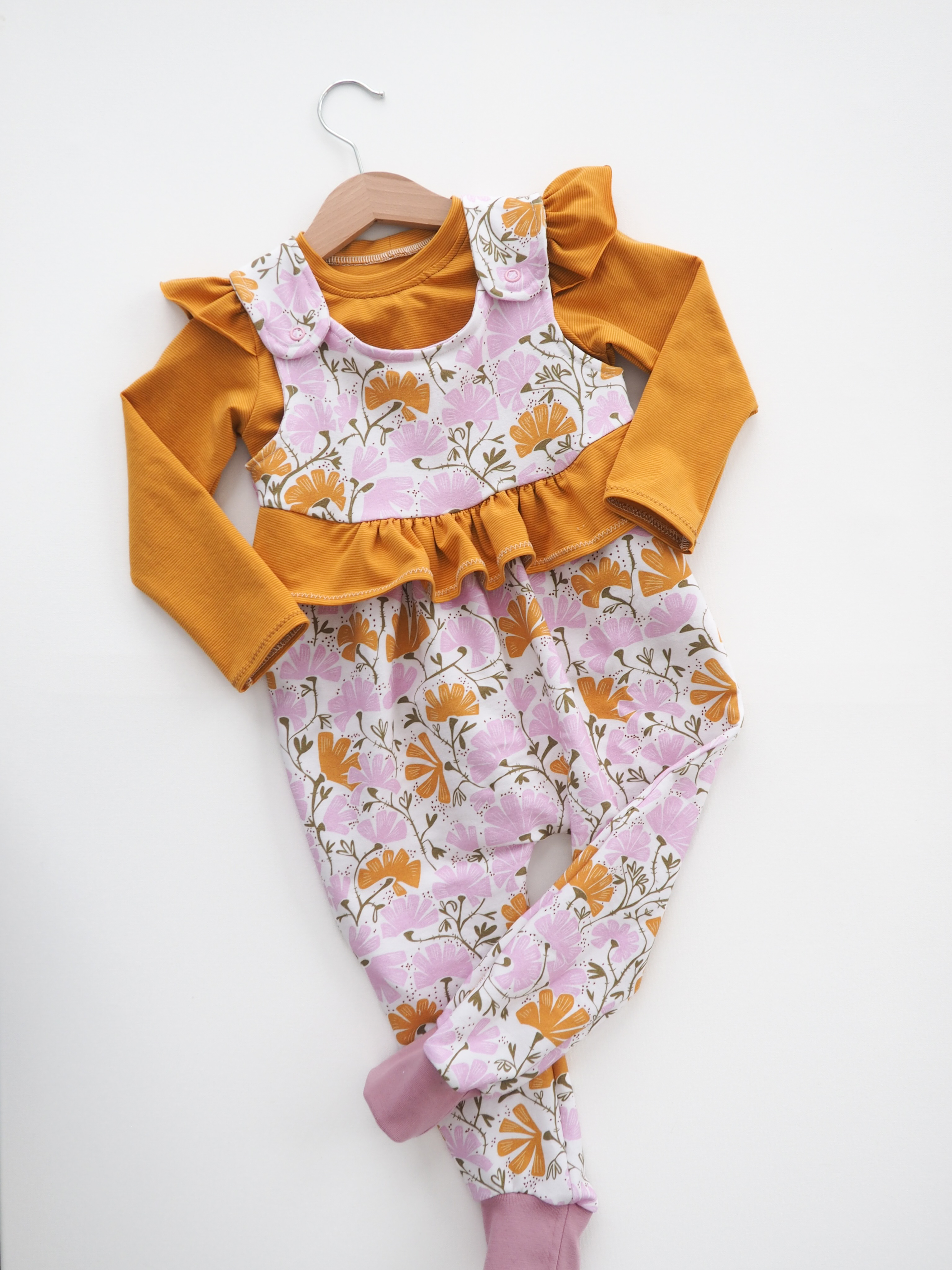 Bio Stoff - Floral Statement Climbing Flowers blau, mint