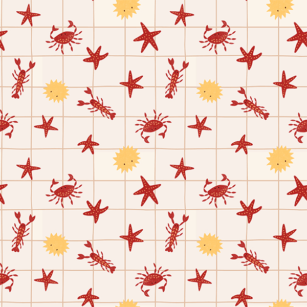 Bio Fabric - Tag am Meer Hummer und Krebse