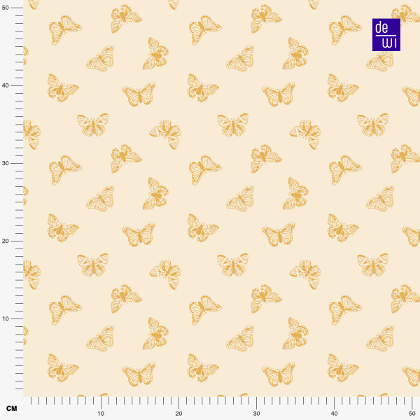 Bio Stoff  -  Butterfly Garden Sommerfalter orange