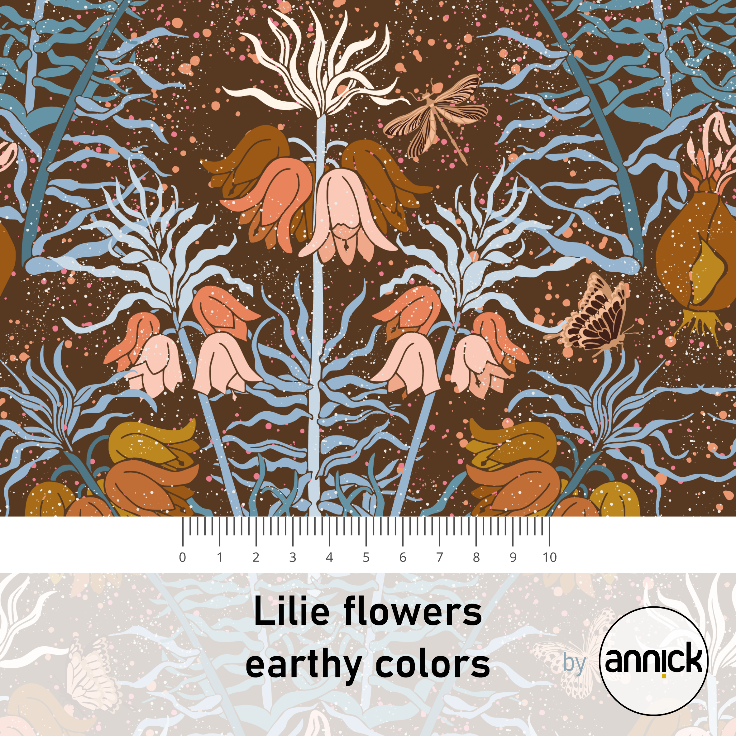 Lilie Flowers Earthy Colors