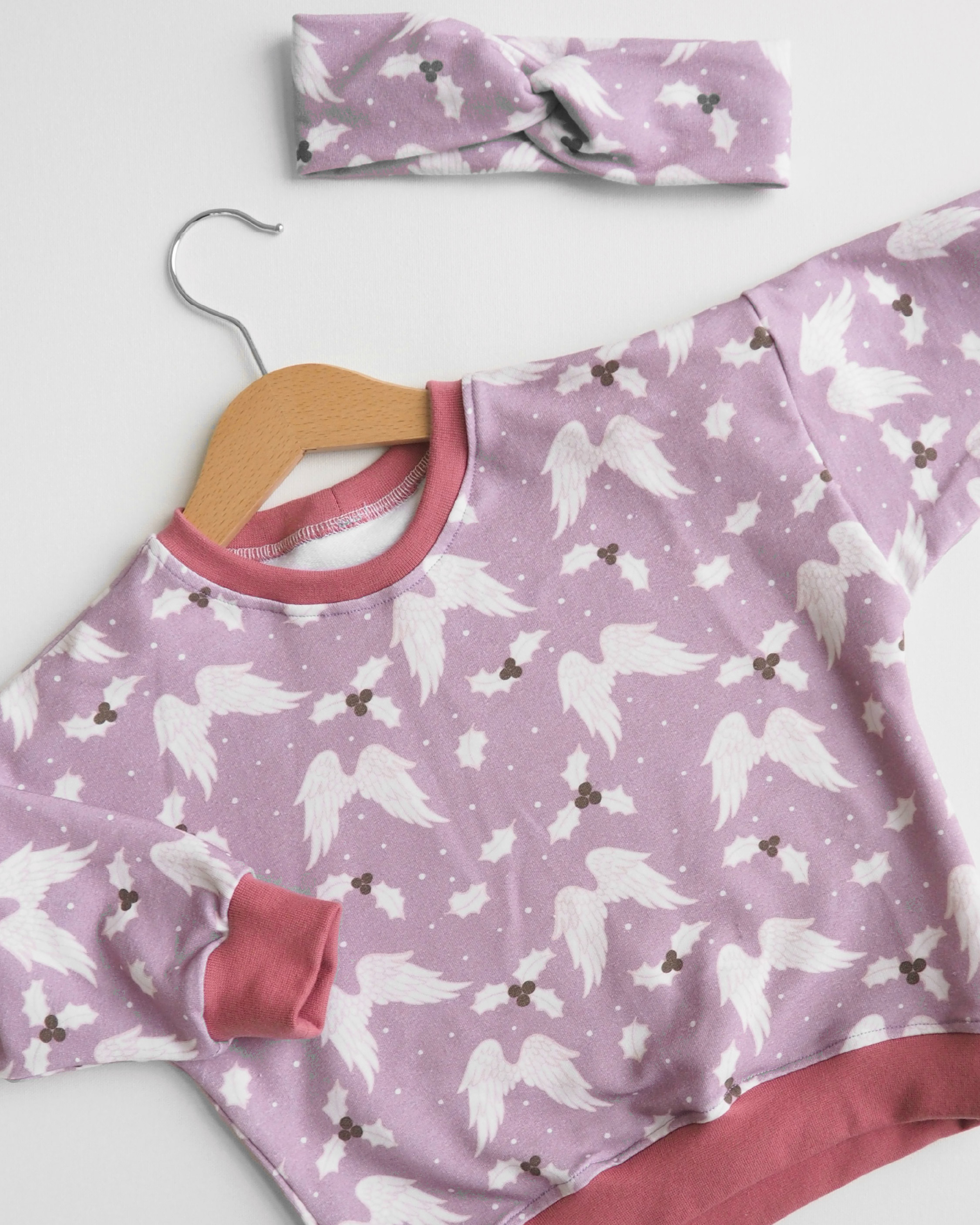 Organic Fabric - Angel Wings mauve