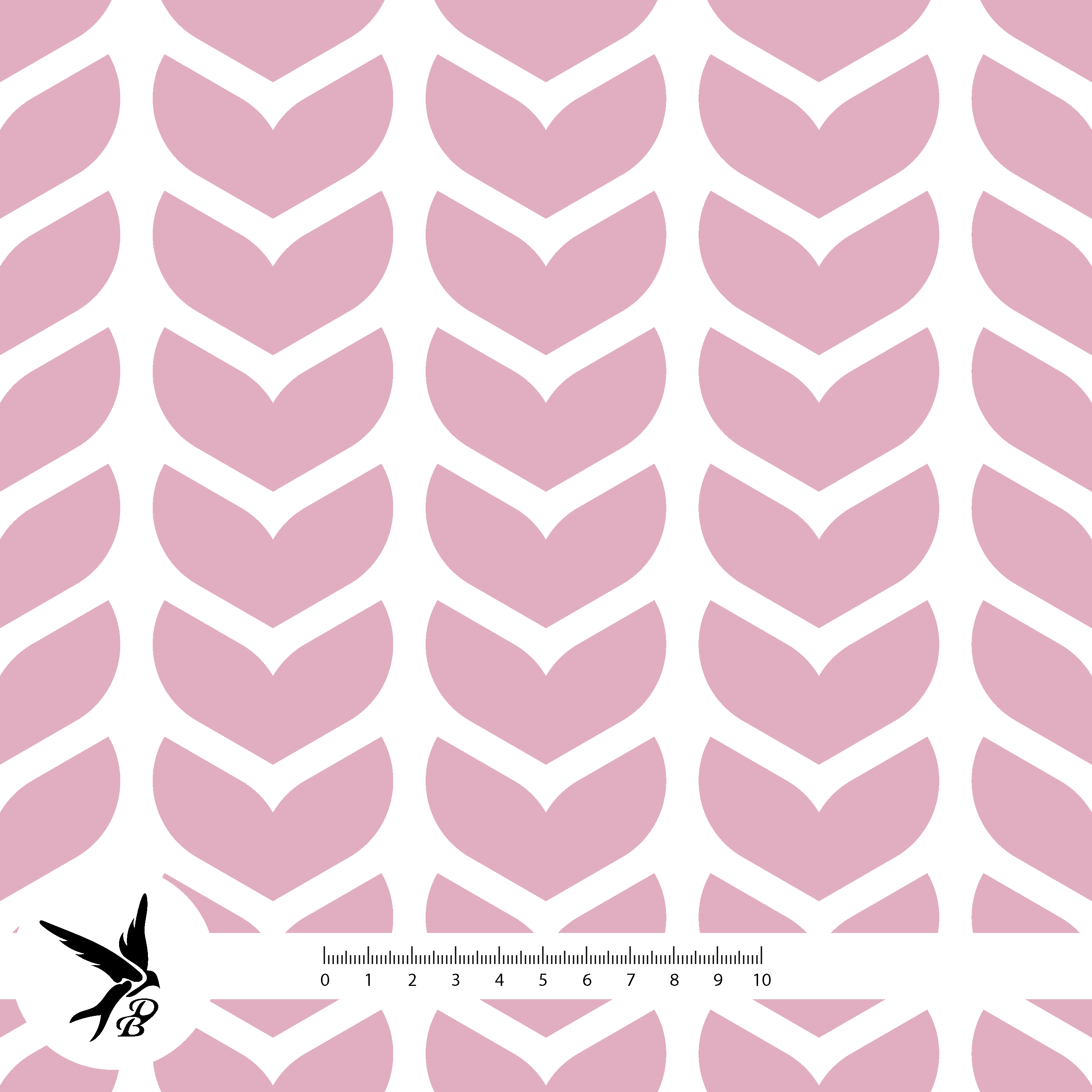 Bio Fabric - Summer Heart by Daniela Bonn in pink