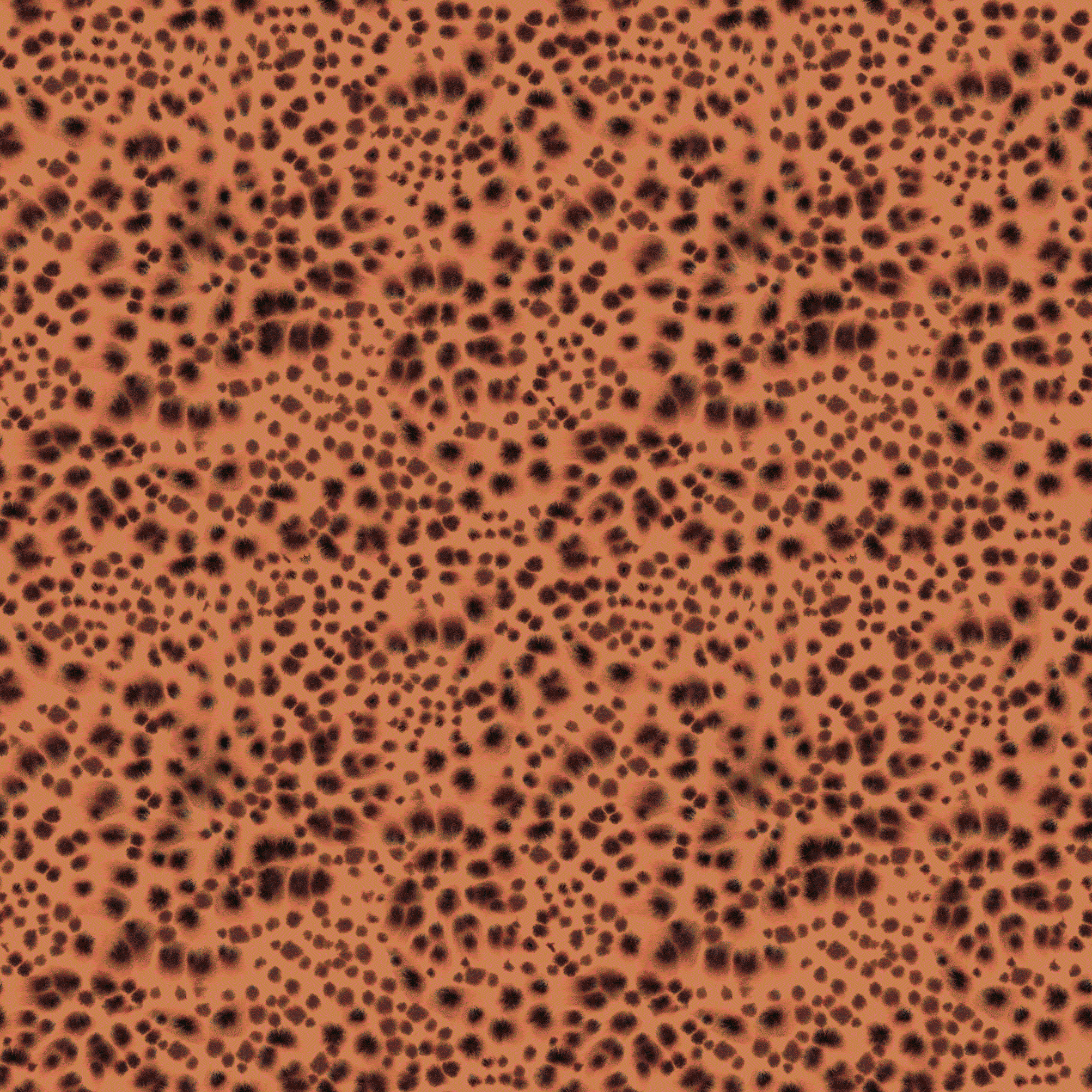 Bio Fabric - Abstract Leo Brandied Melon M by Kristin Tessen in orange