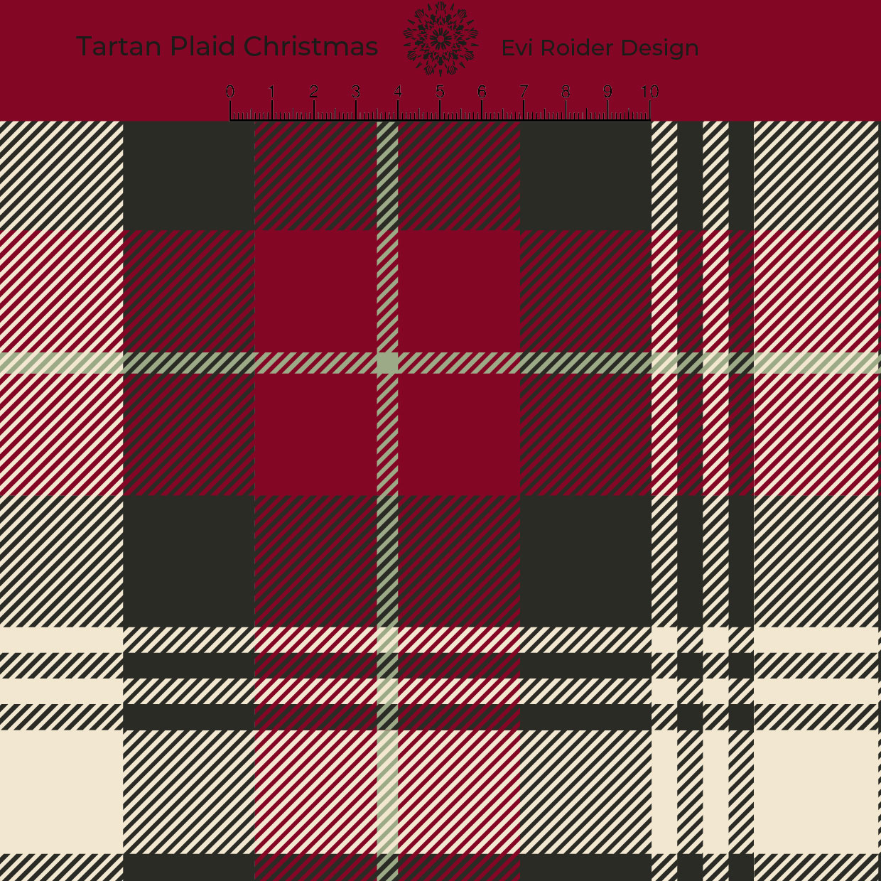 Bio Stoff  - Tartan Plaid Christmas - EviRoider, kariert, rot