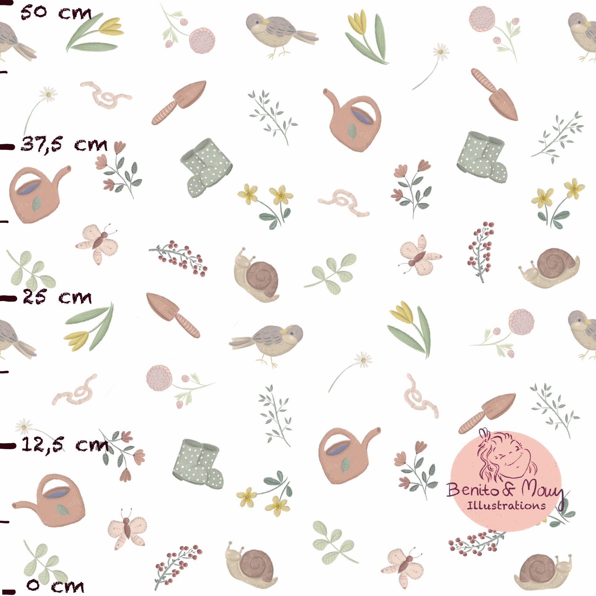 Bio Stoff  - Frühlingsgefühle weiß