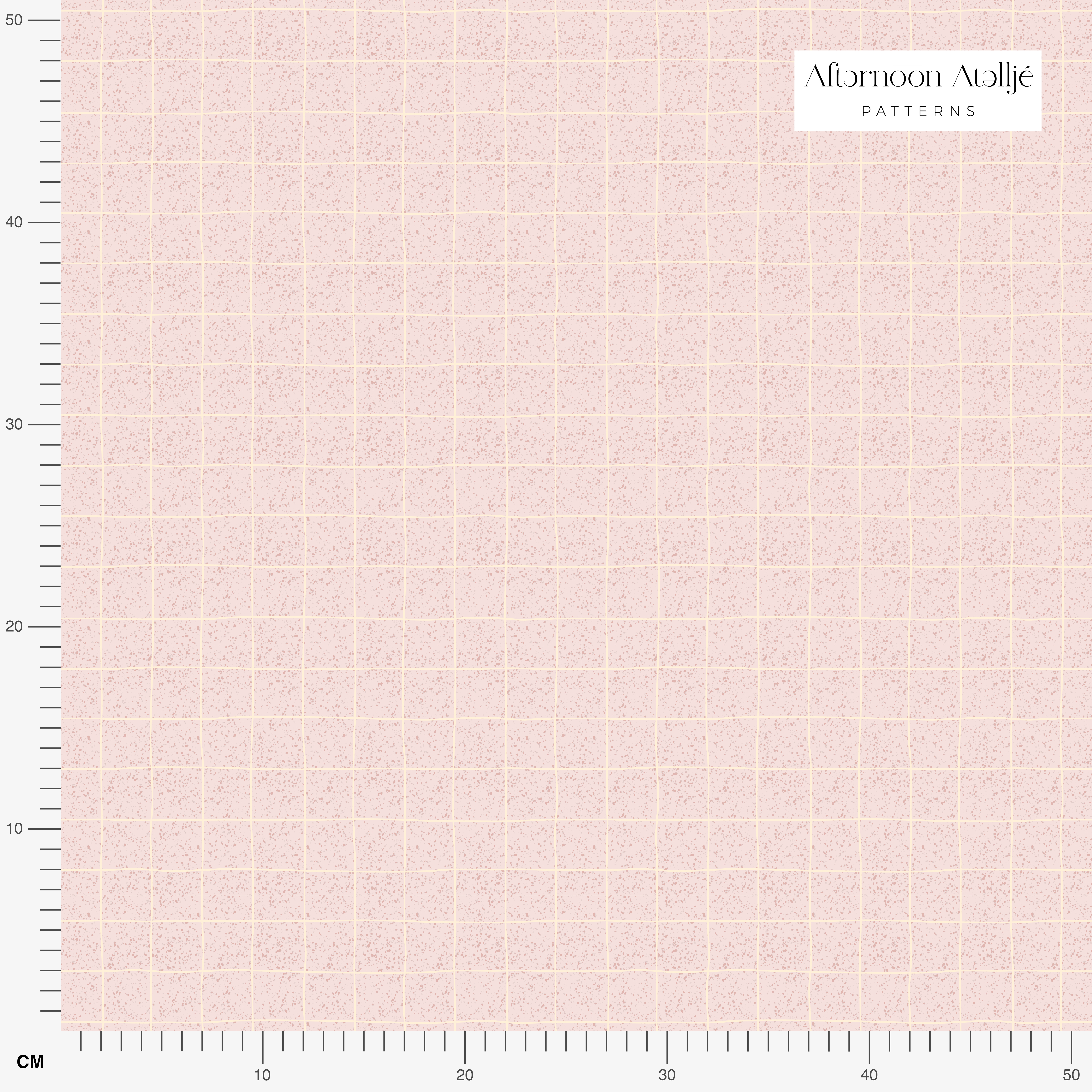 Organic fabric  -  Nerdy Monstera checked, pink