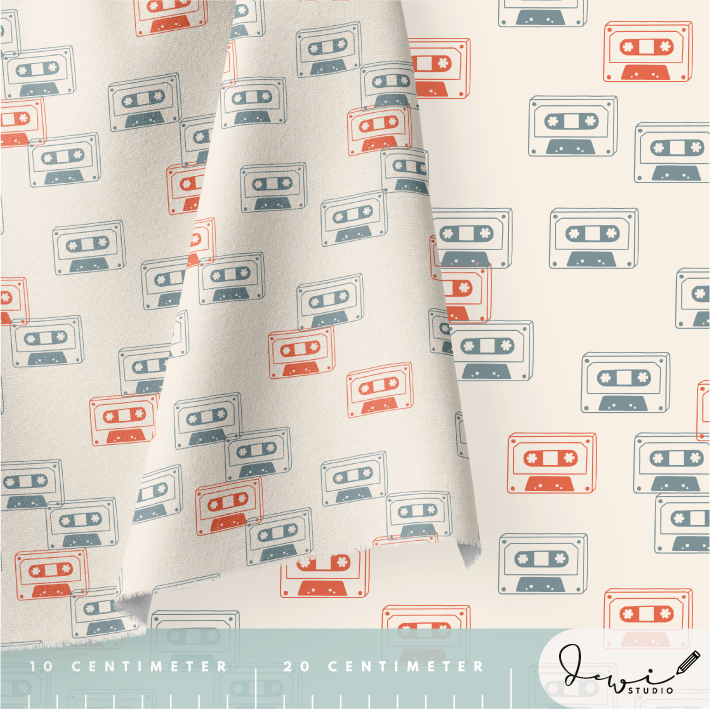 Bio Stoff - Retroscholle Kassetten creme