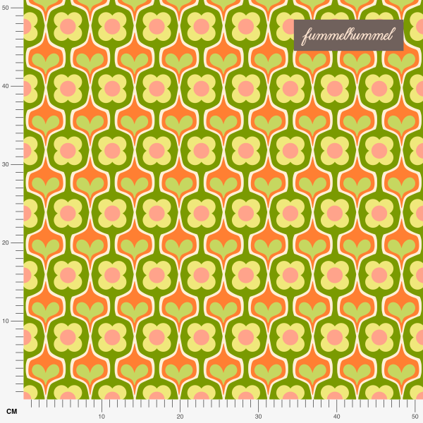 Organic fabric  - Kokkolores green