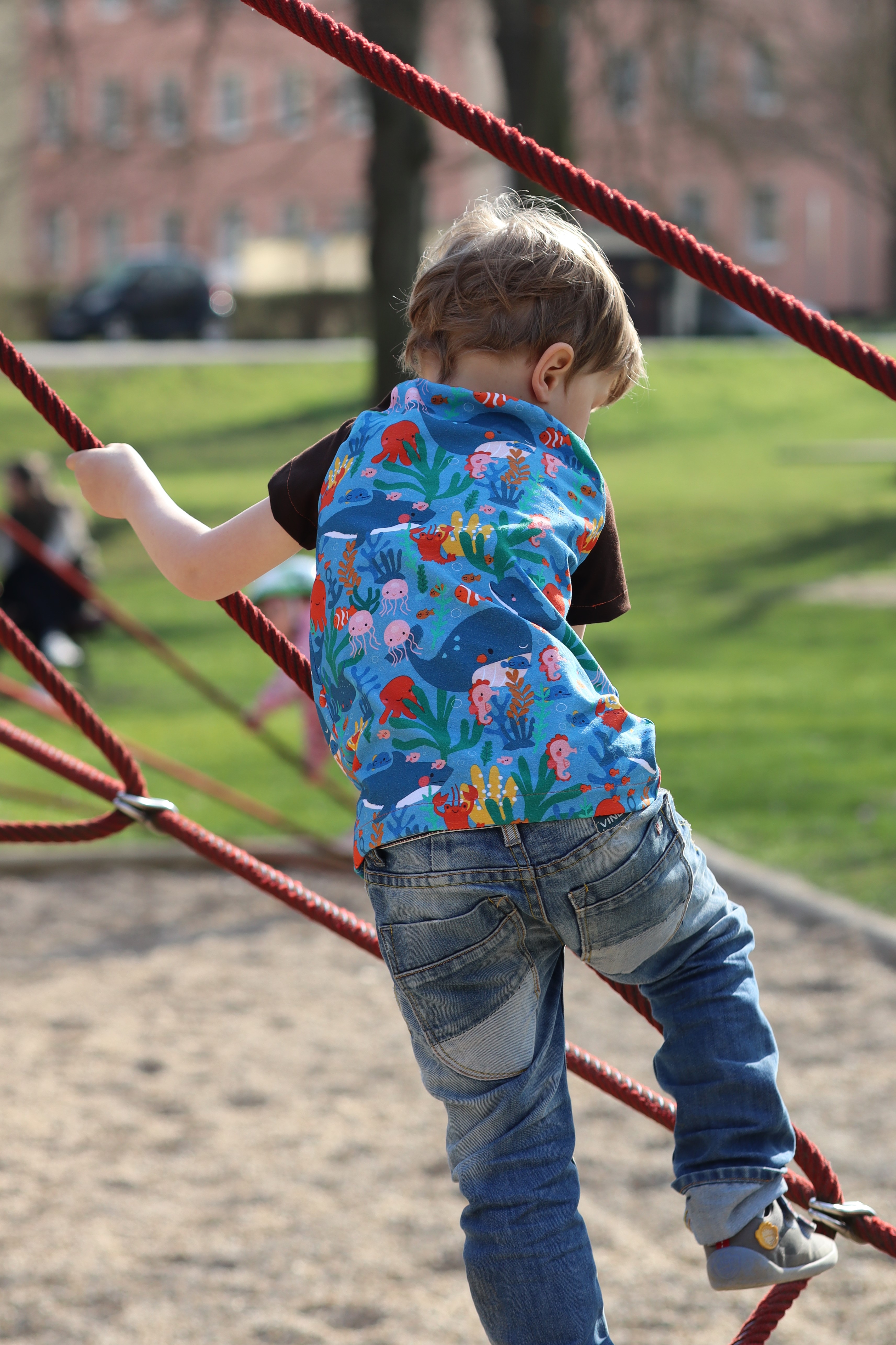 Organic fabric  - Happy Ocean