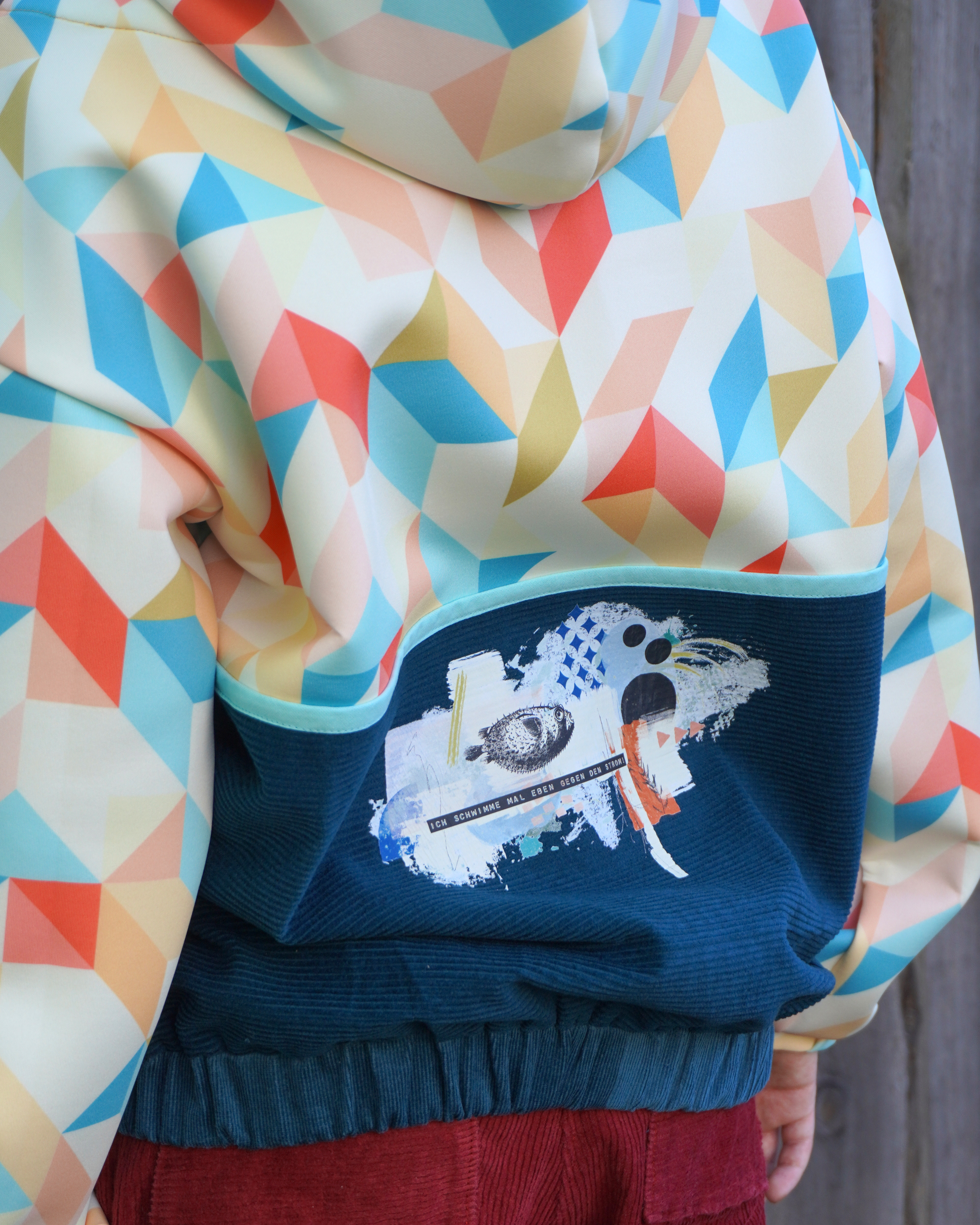 Organic fabric - Sommergold Geometrie