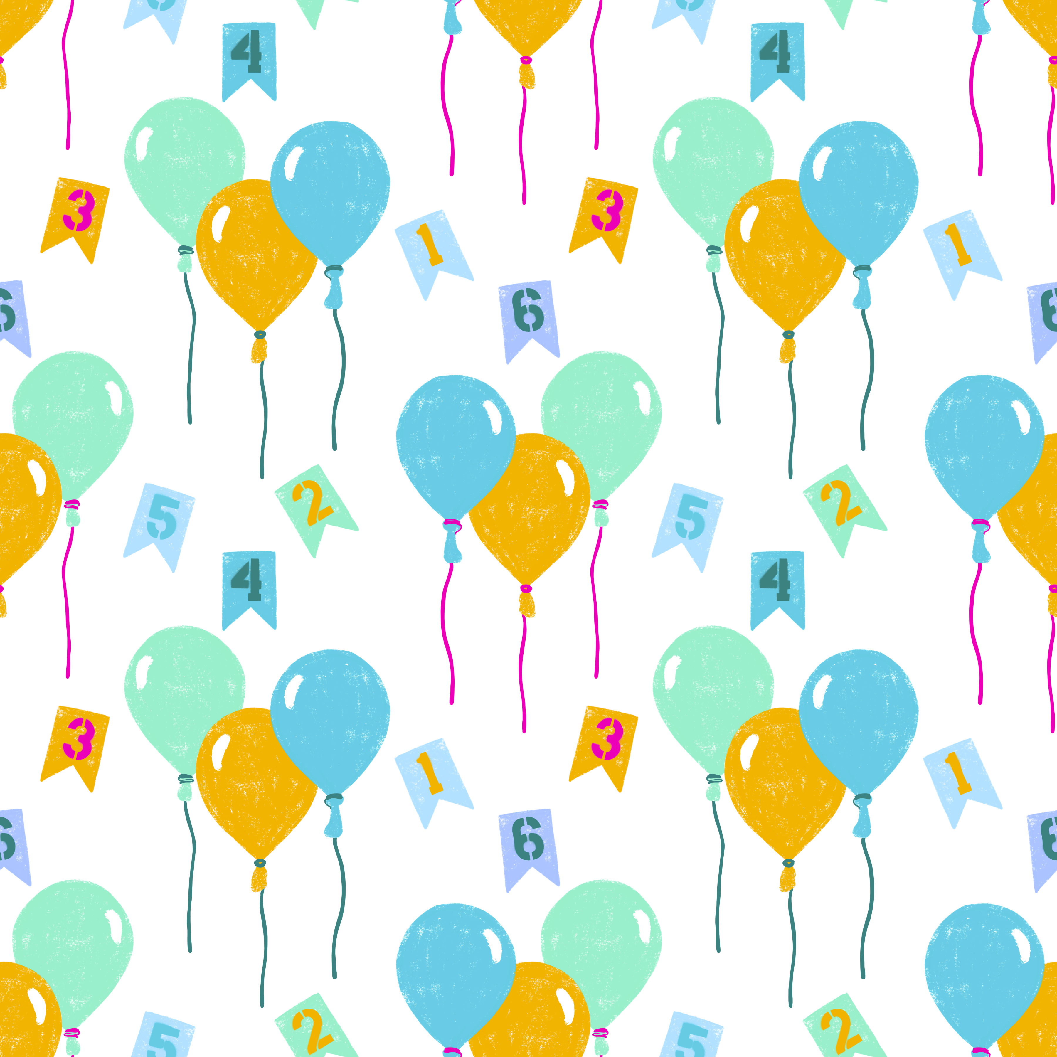 Bio Stoff - Luftballons blau