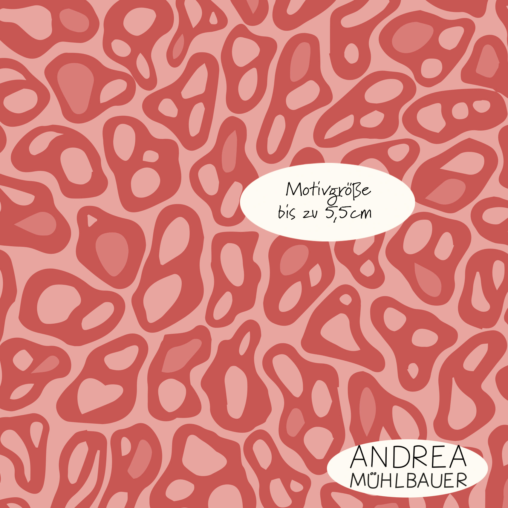 Bio Webware Stoff  - Fantasy Animal Print Pink - AndreaMuehlbauer, rosa, Tierfellmuster 100% Bio-Baumwolle