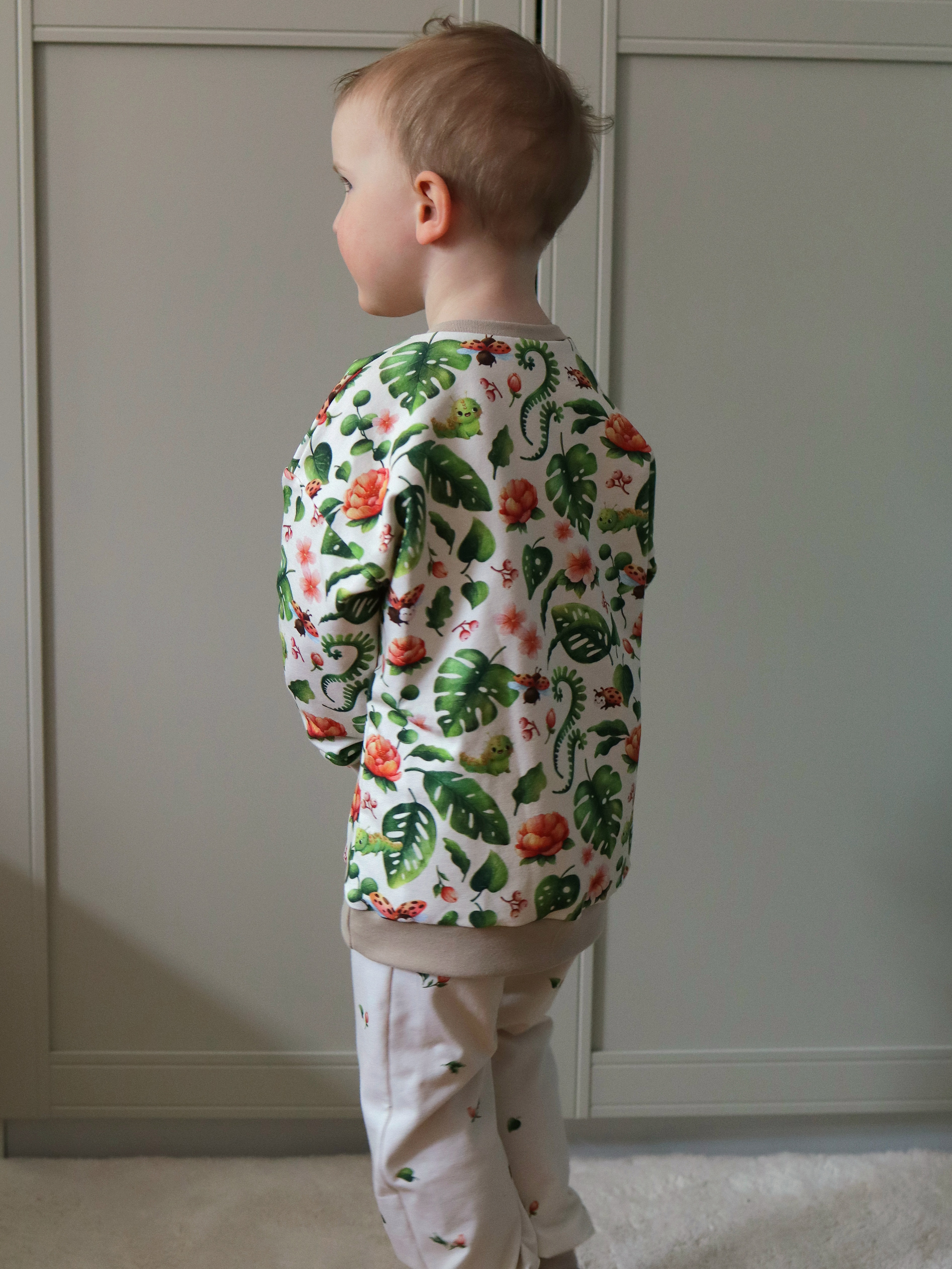 Organic fabric  -  Kombi Knospen yellow