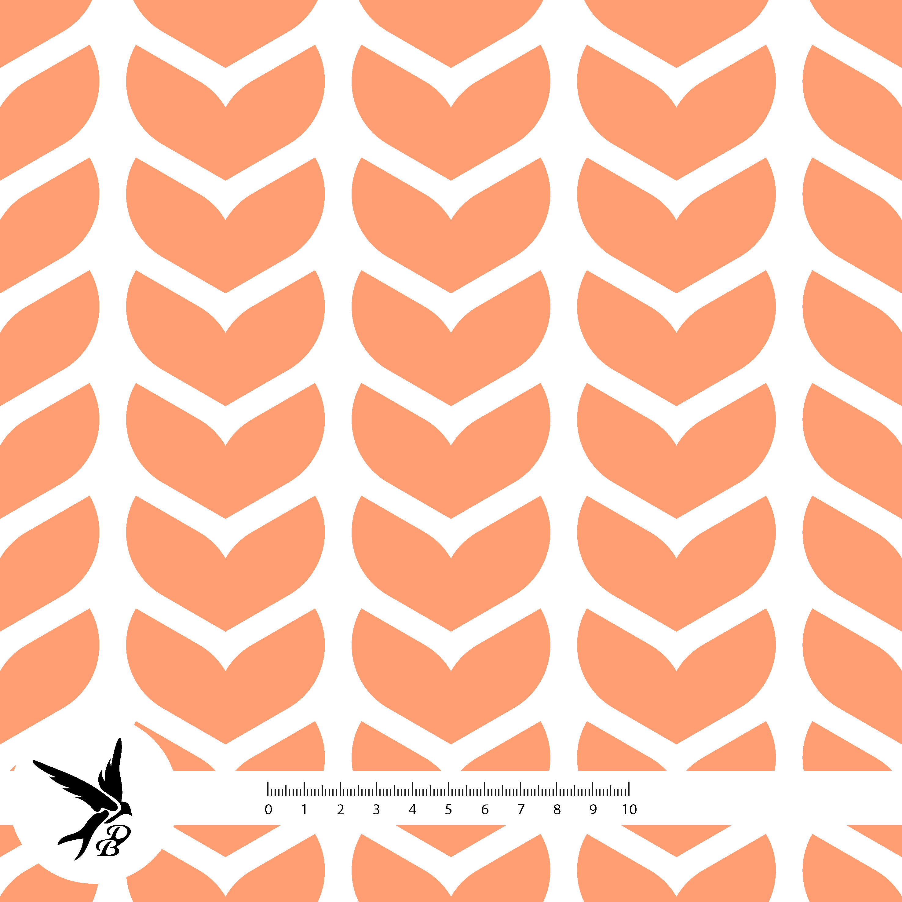 Bio Stoff  - Summer Circle Struktur Orange - DanielaBonn, weiß, Streifen