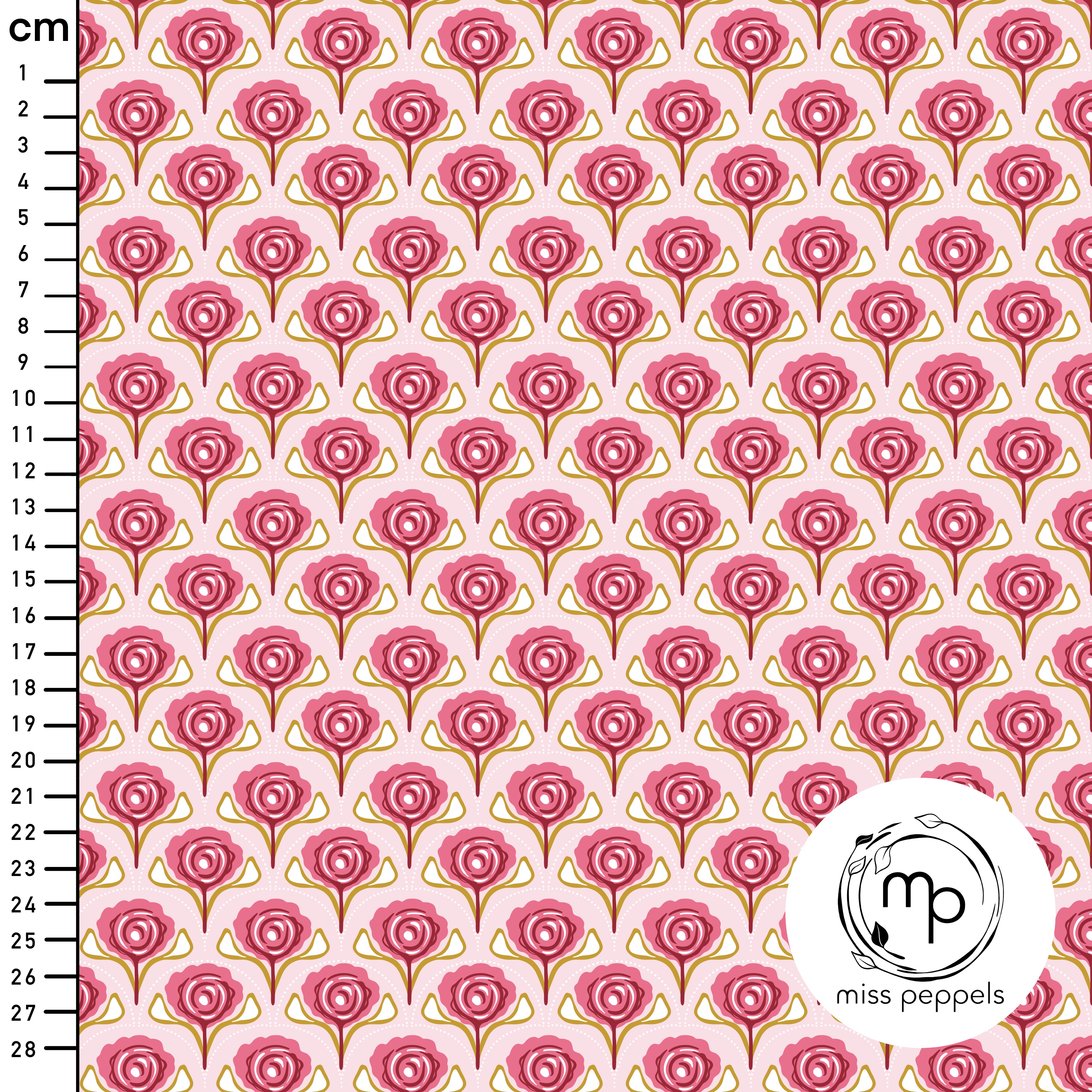 Bio Stoff  - Rosa D - misspeppels, rosa, Floral & Blumen