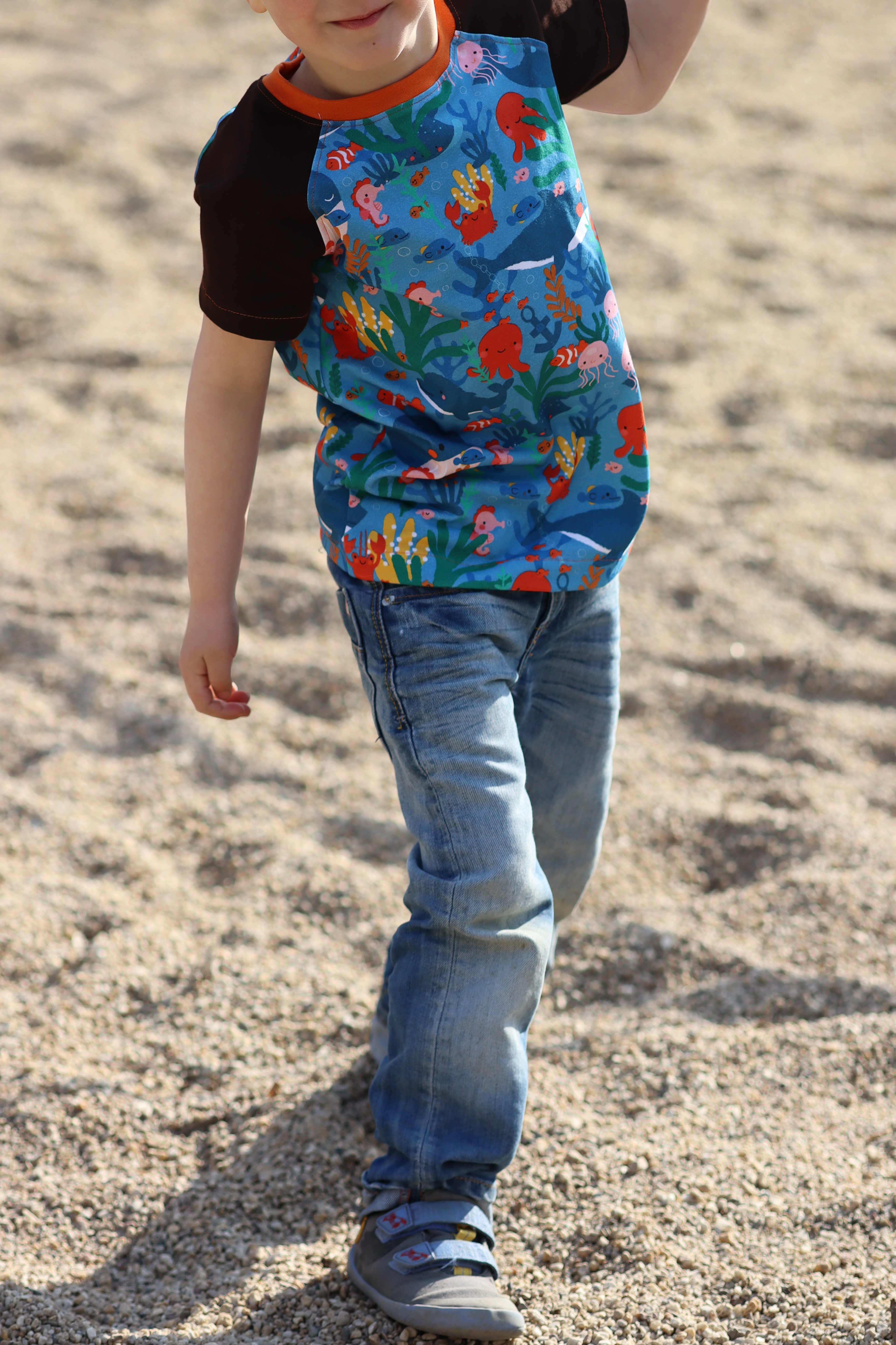 Organic fabric  - Happy Ocean