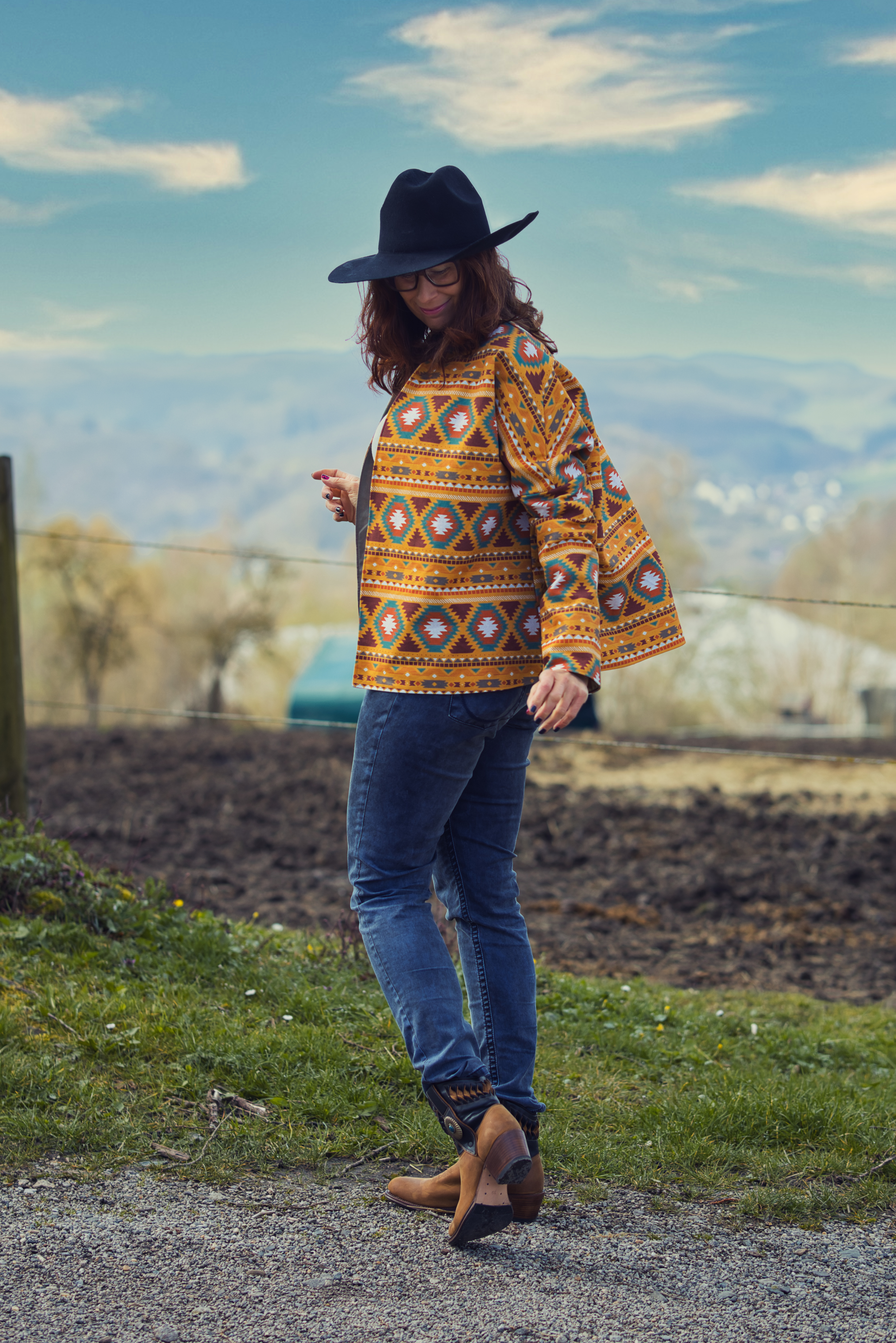 Bio Stoff - Wild West Weaves Stripes Orange von Sanne Paul in orange