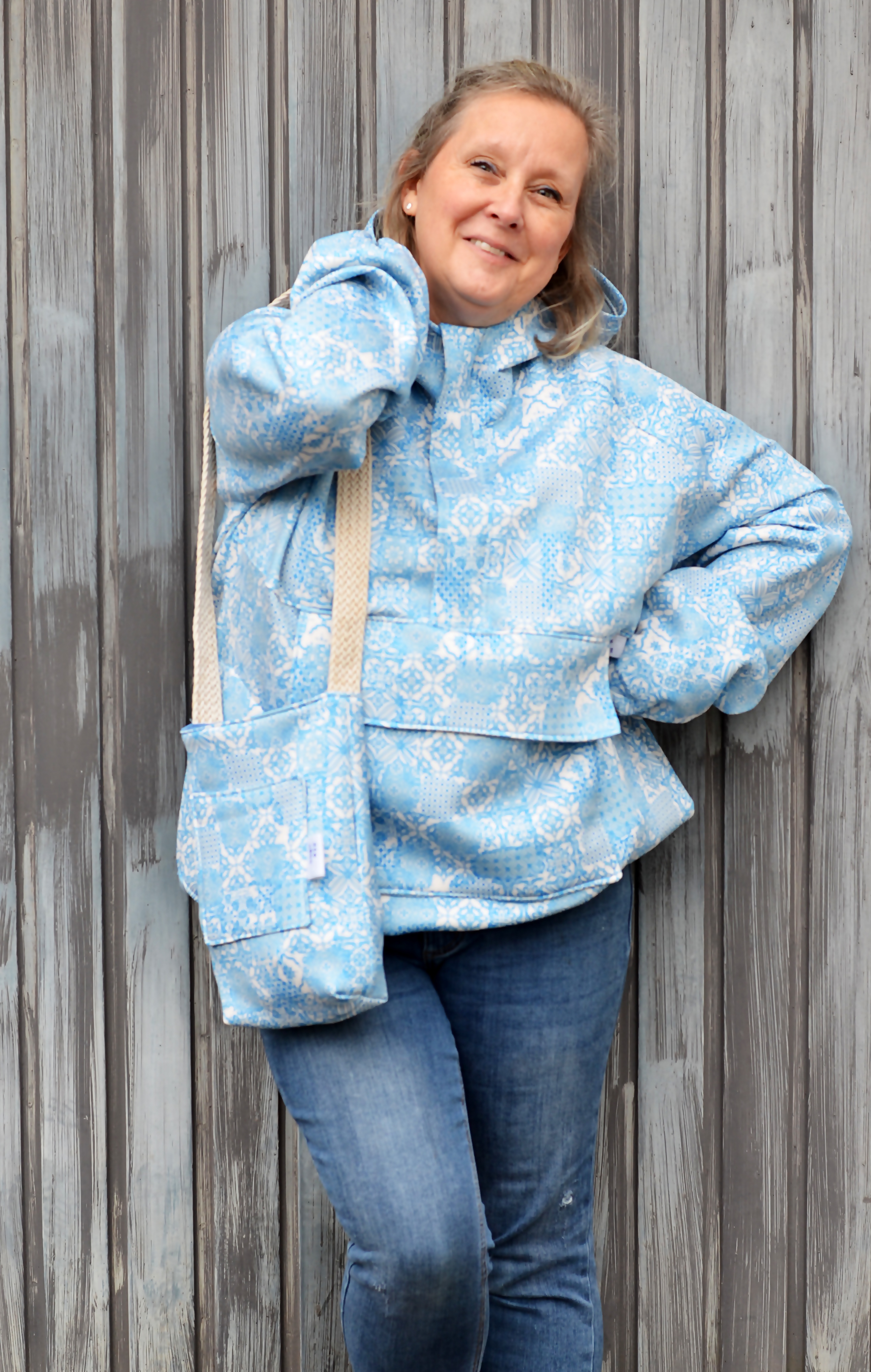 Ogranic fabric - Alte Fliesen Mustermix mint