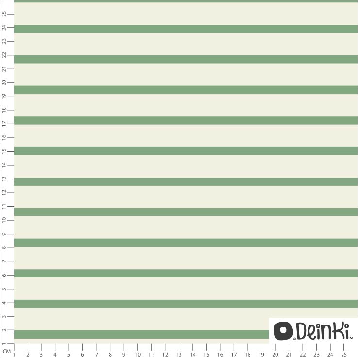 Bio Stoff  -  Osterstreifen  - Deinki, Streifen, grün