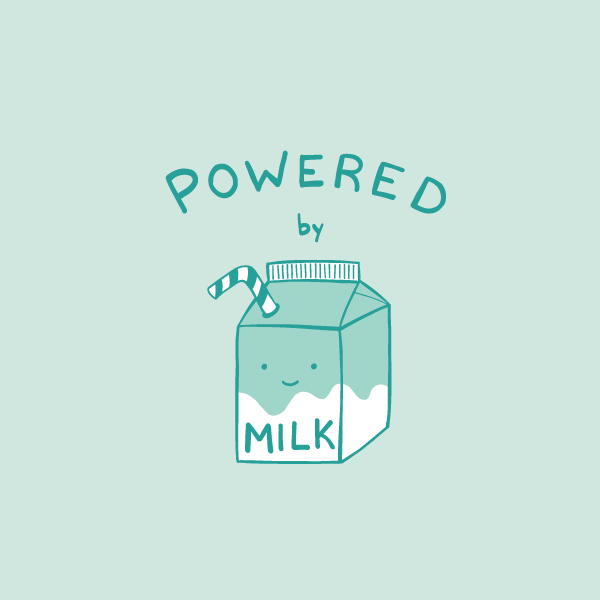 Organic fabric  - 50cm Panel Milk Club mint