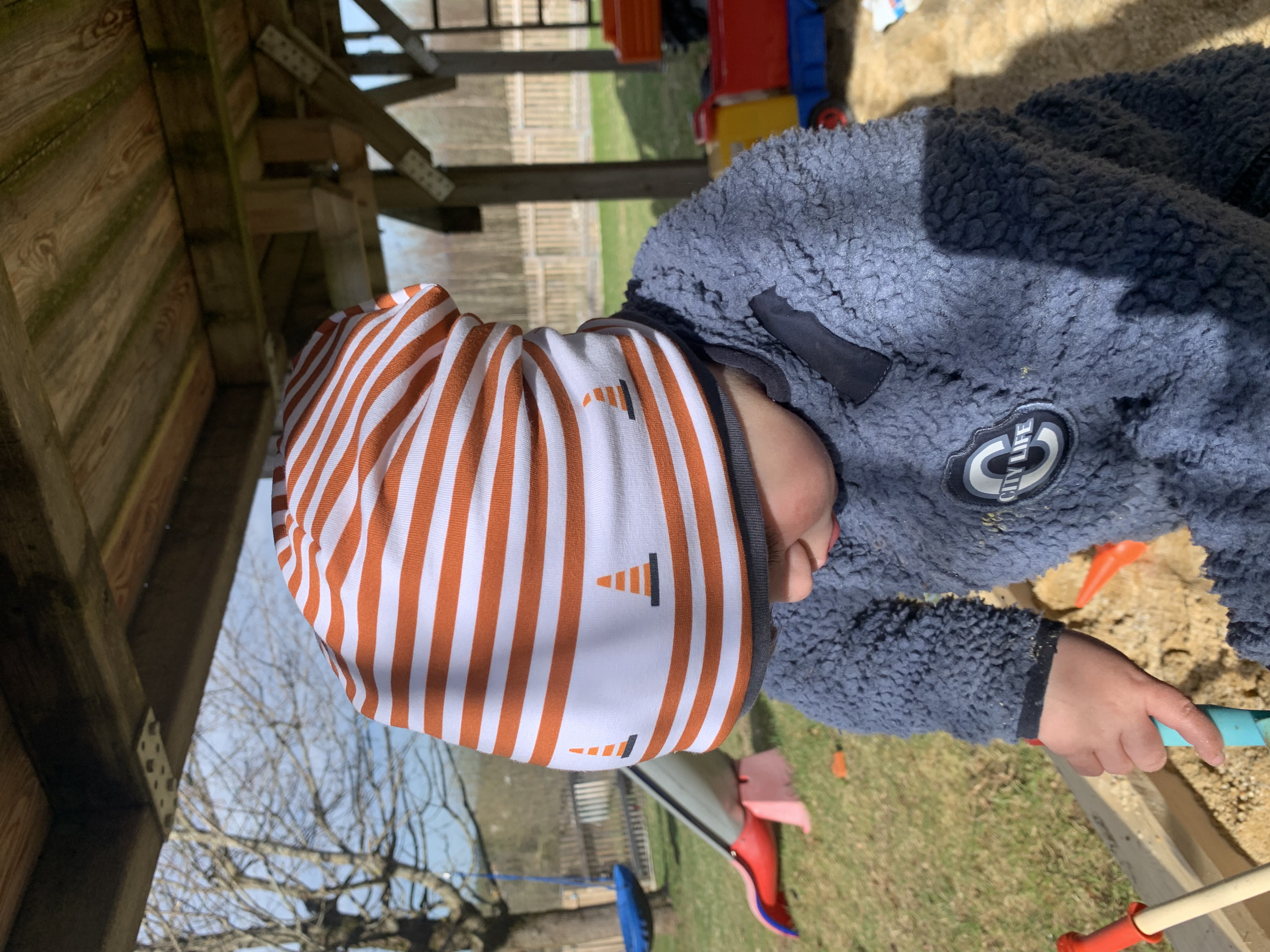 Organic fabric  -  Baustelle Kombi brown