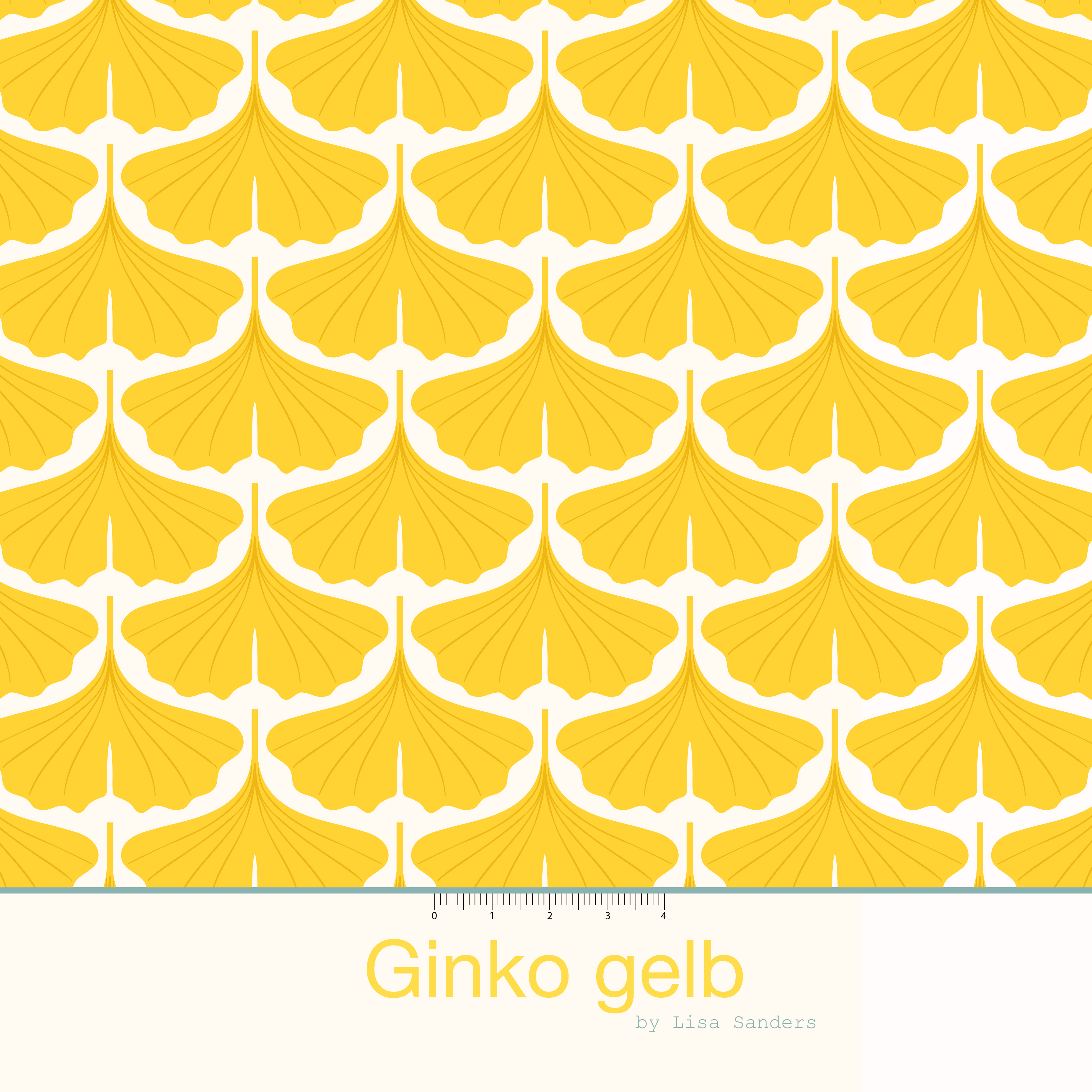 Bio Stoff  -  Ginko gelb