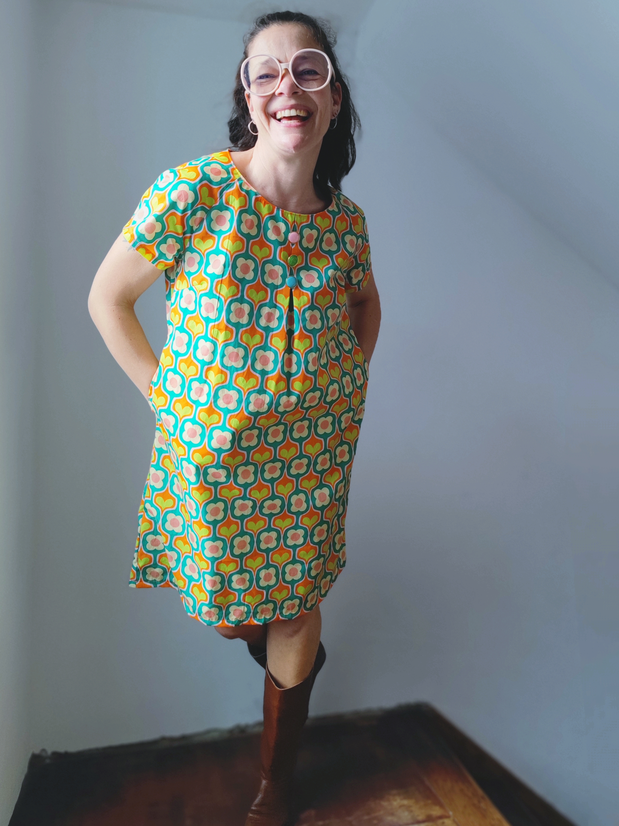 Organic fabric  - Kokkolores beige