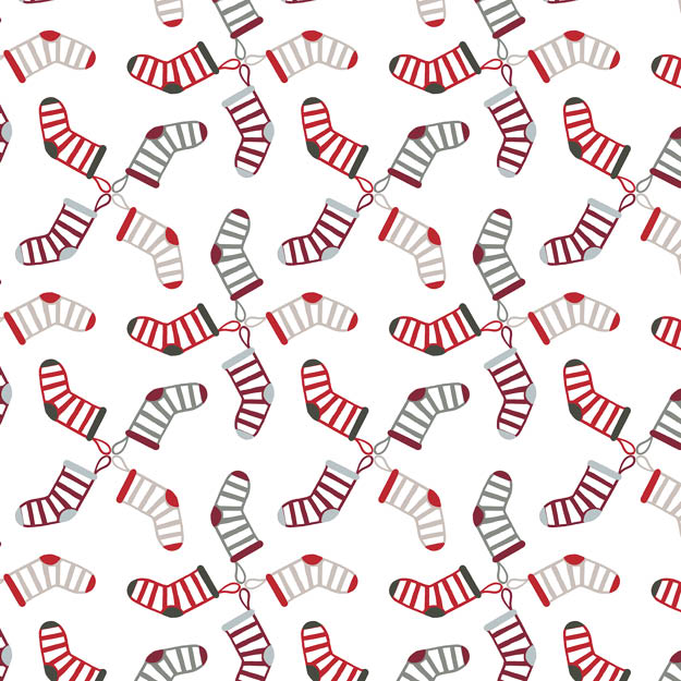 Bio Stoff - Socken rot, grau - misspeppels