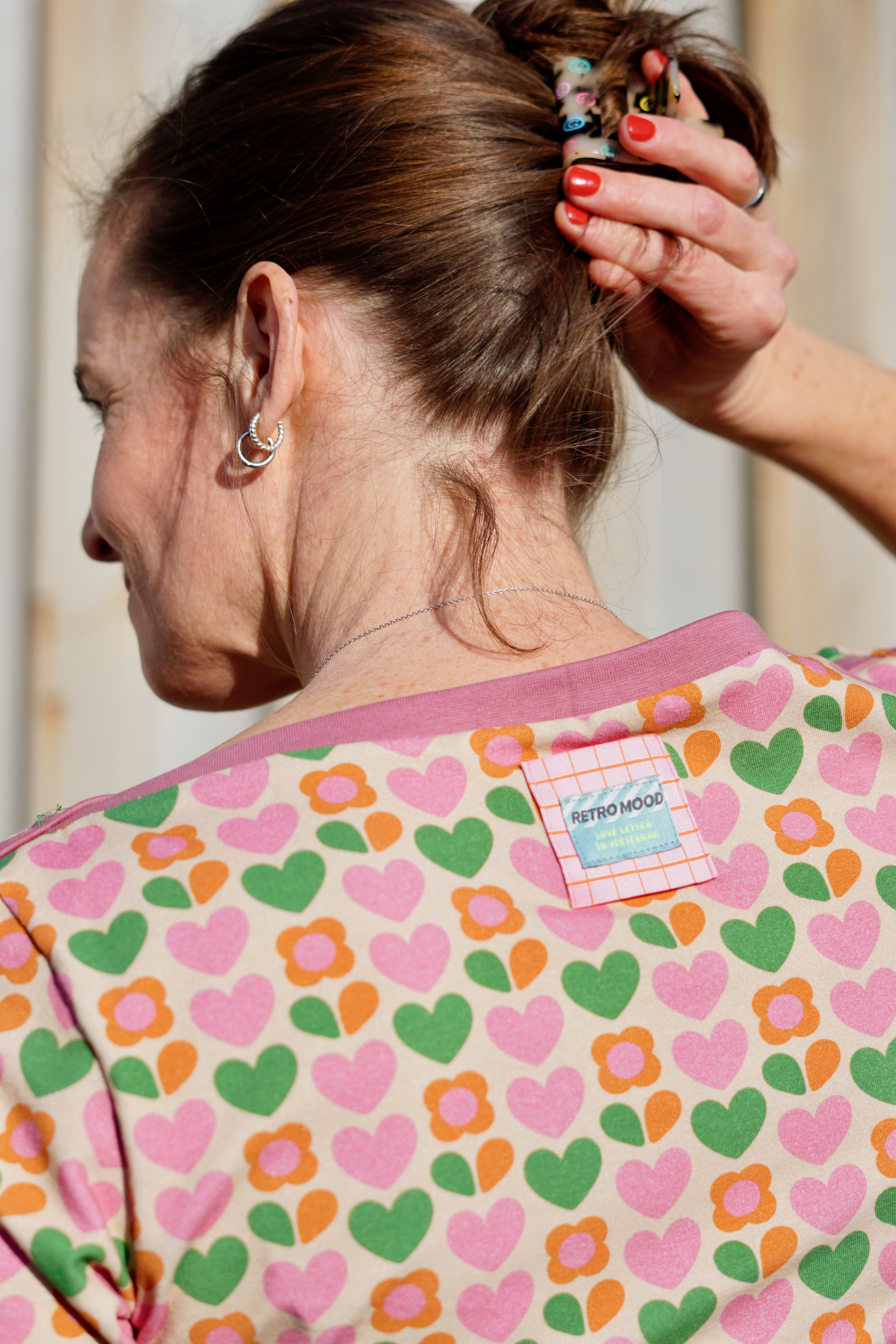 Organic fabric  - Liebeling bunt