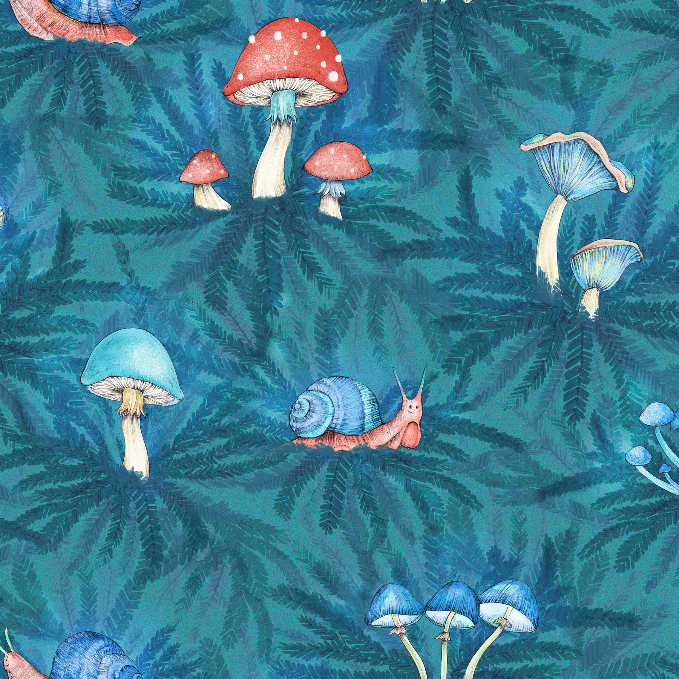 Waldpilzschnecken Blau Waldpilzschnecken Blau
