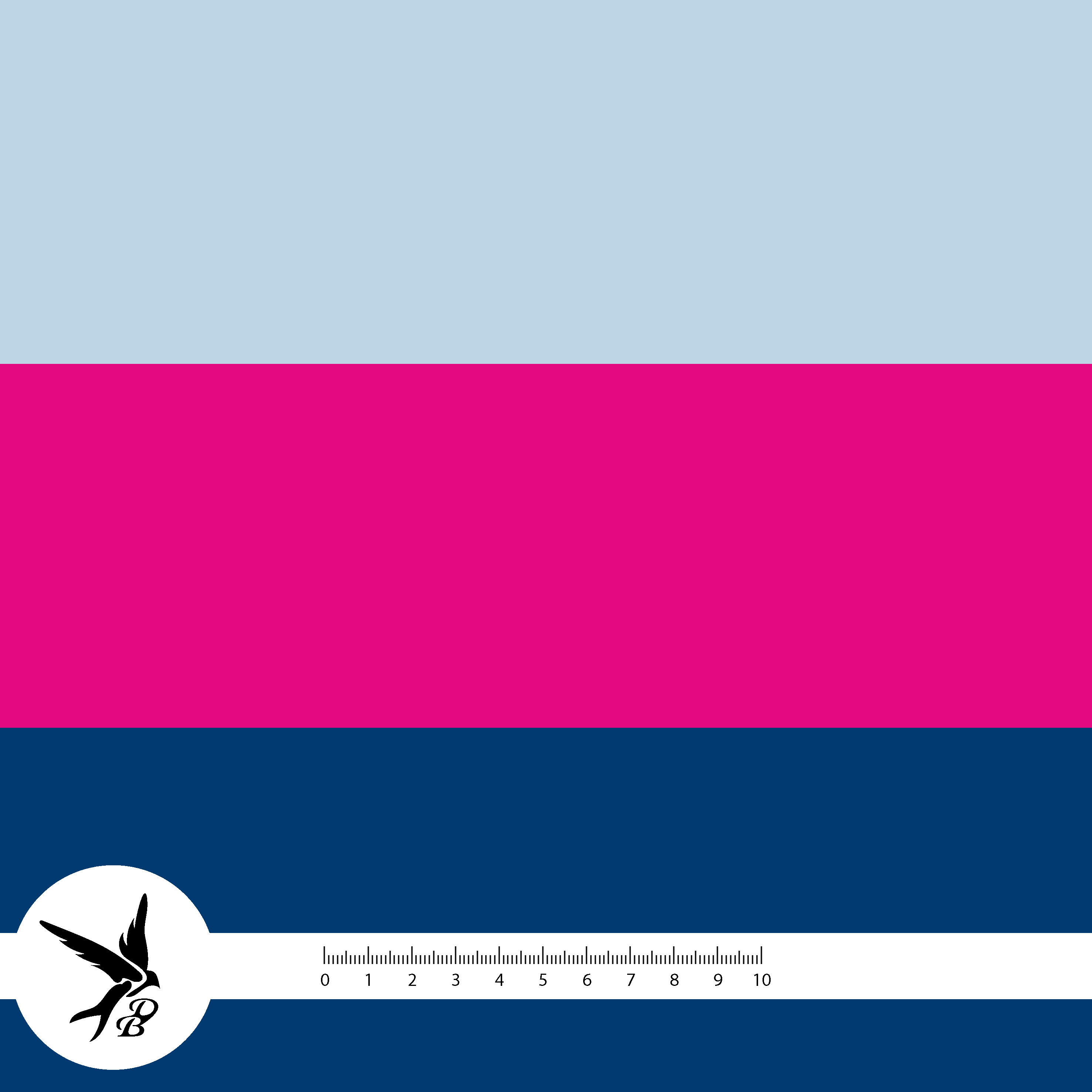 Bio Stoff - Leo Patch Streifen Pink Blau von Daniela Bonn in pink