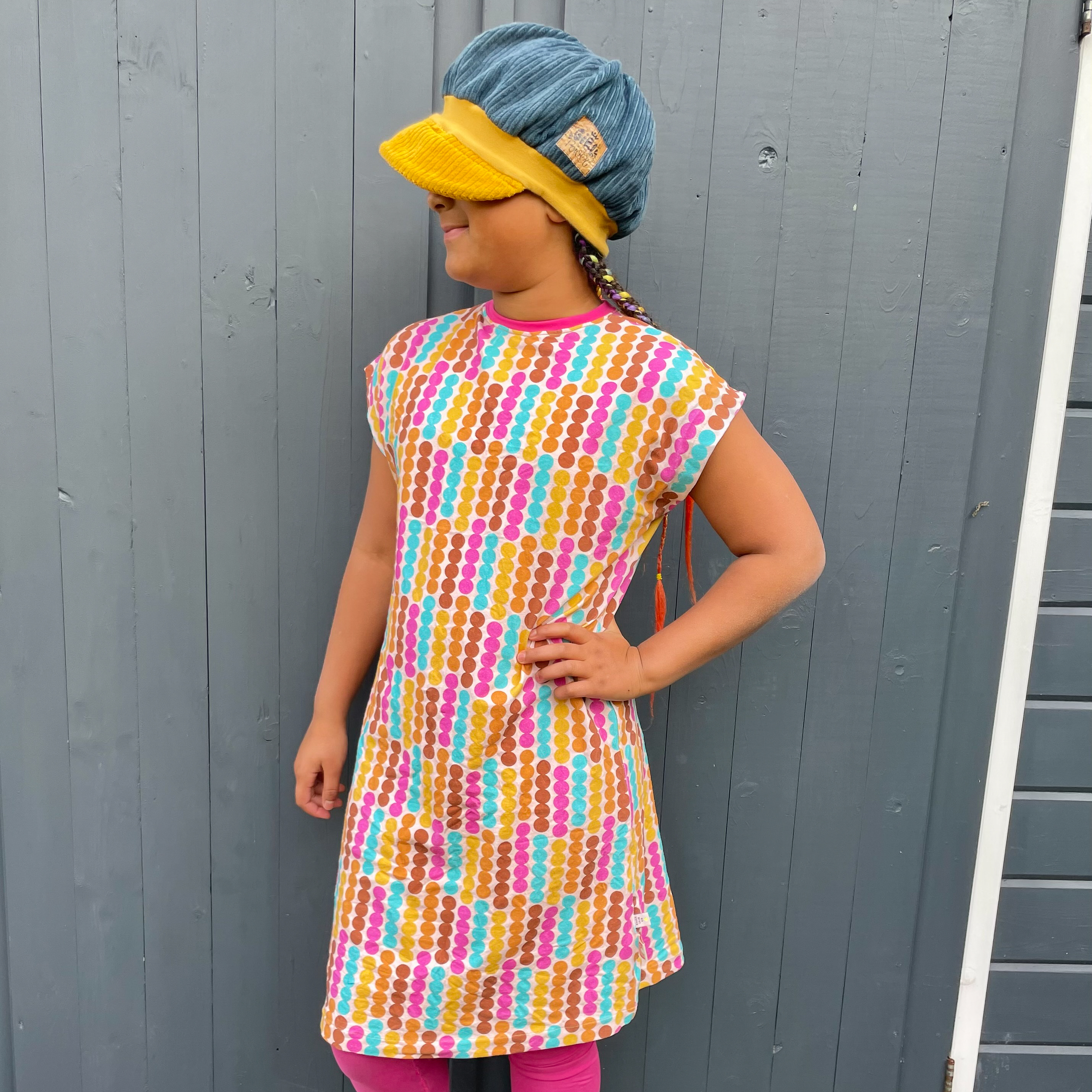 Bio Stoff - Cuugel Lindgruen von Fummelhummel in grün, pink, orange, lila