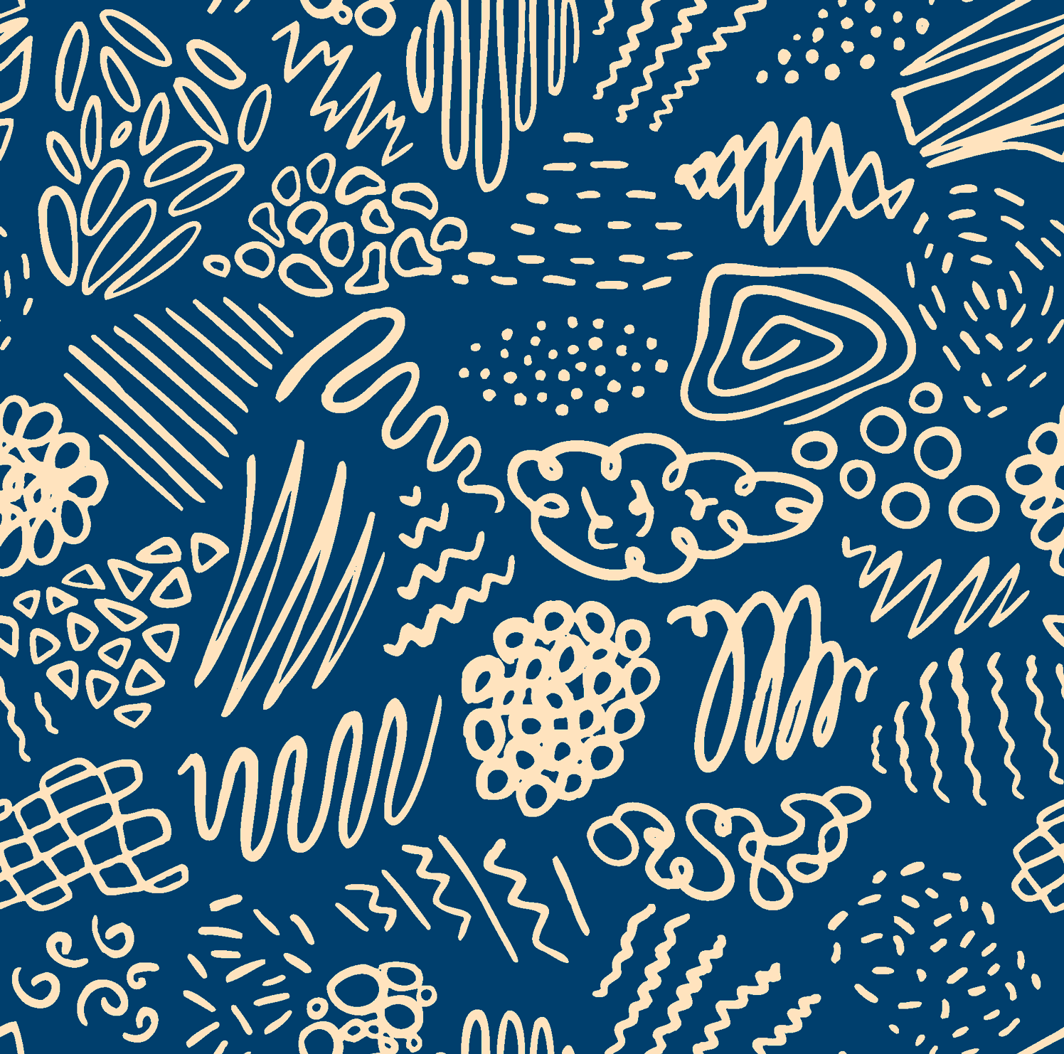Eco Fabric - Scribble Blue by Sanktwerk in blue Eco Fabric - Scribble Blue by Sanktwerk in blue