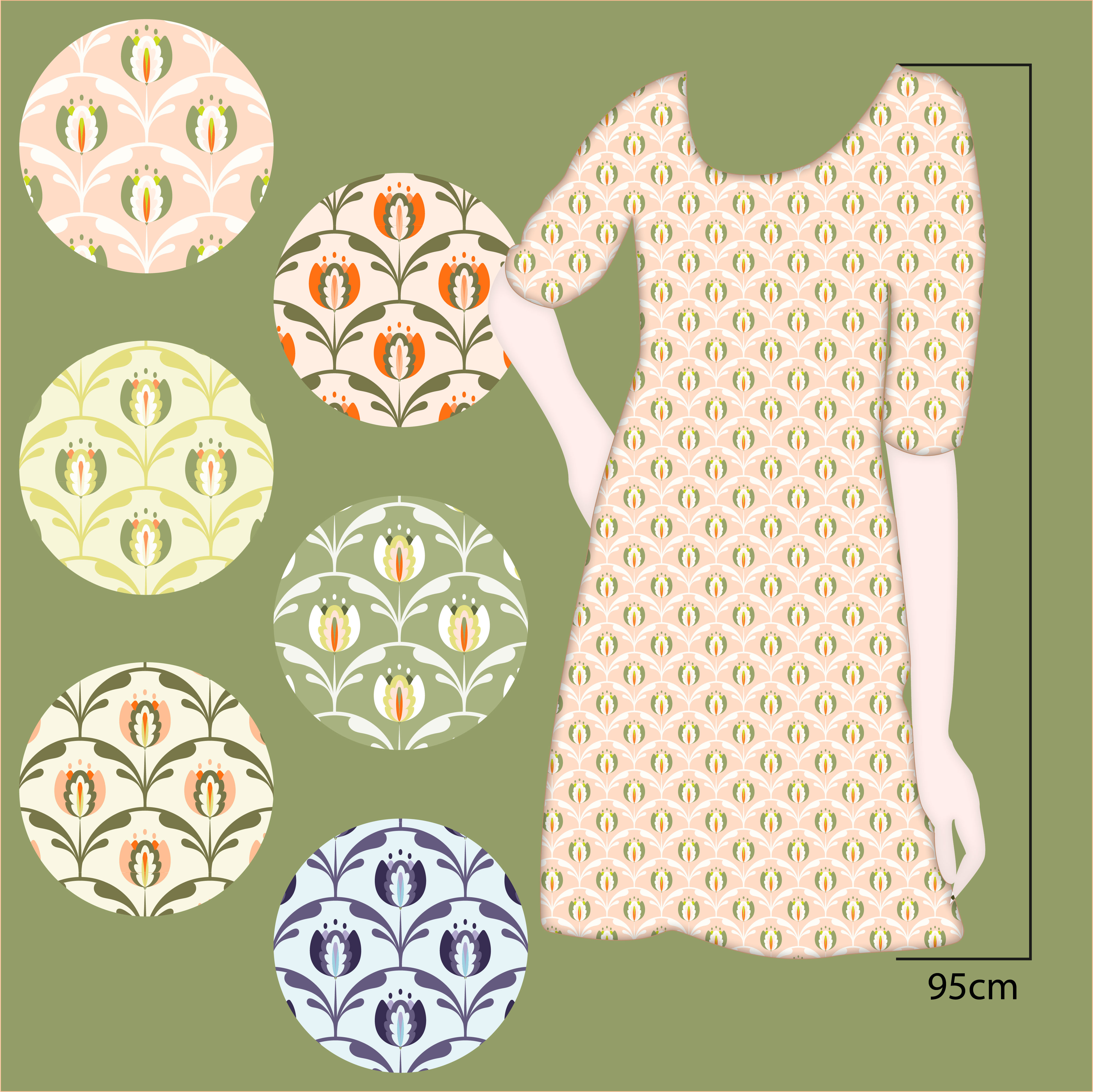 Bio Webware Stoff  -  Tulip  - EviRoiderDesign, Frühling, Floral & Blumen, rosa, 100% Bio-Baumwolle