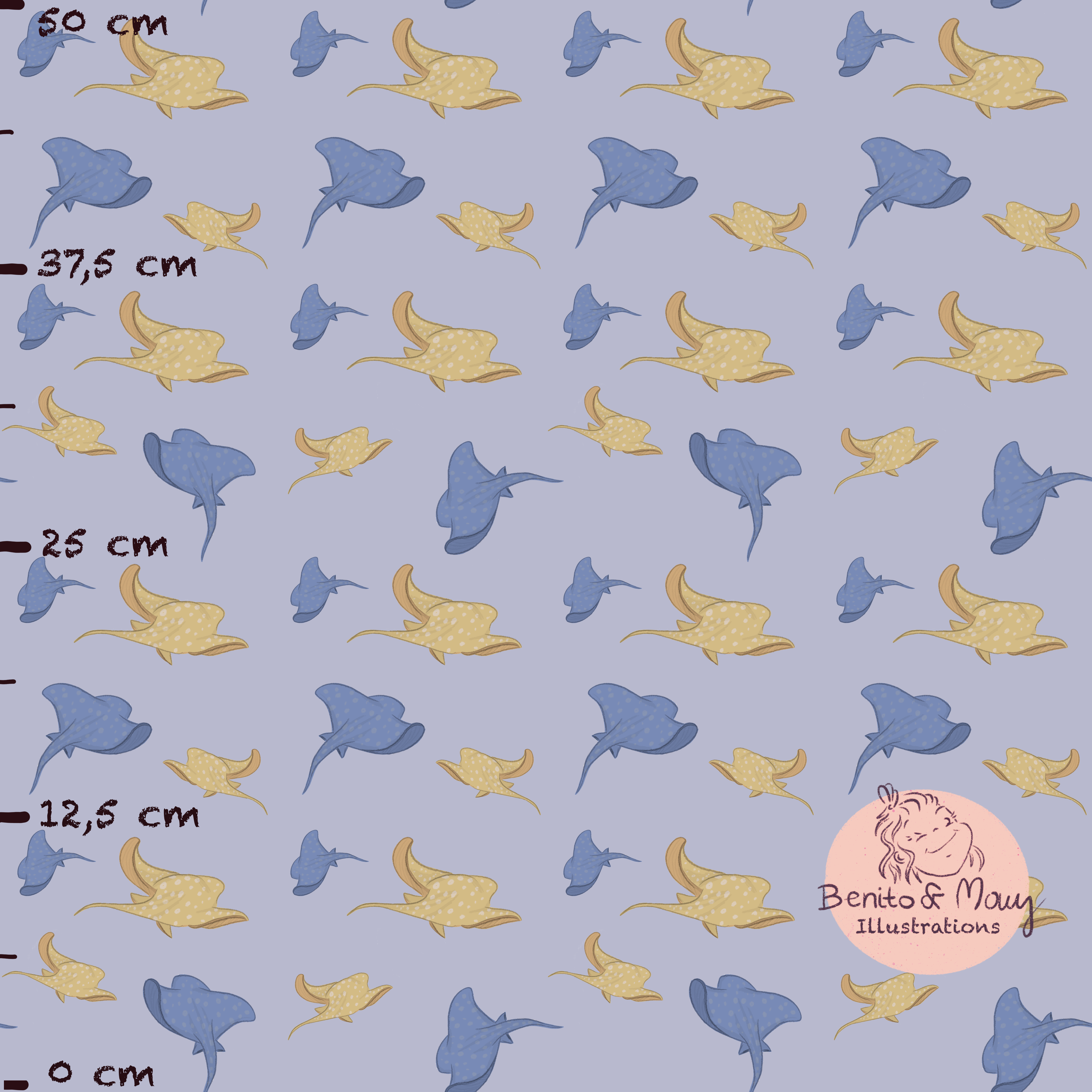 Bio Stoff - Kosen Dream Blau Klein von Benito Und Maus Illustrations in blau