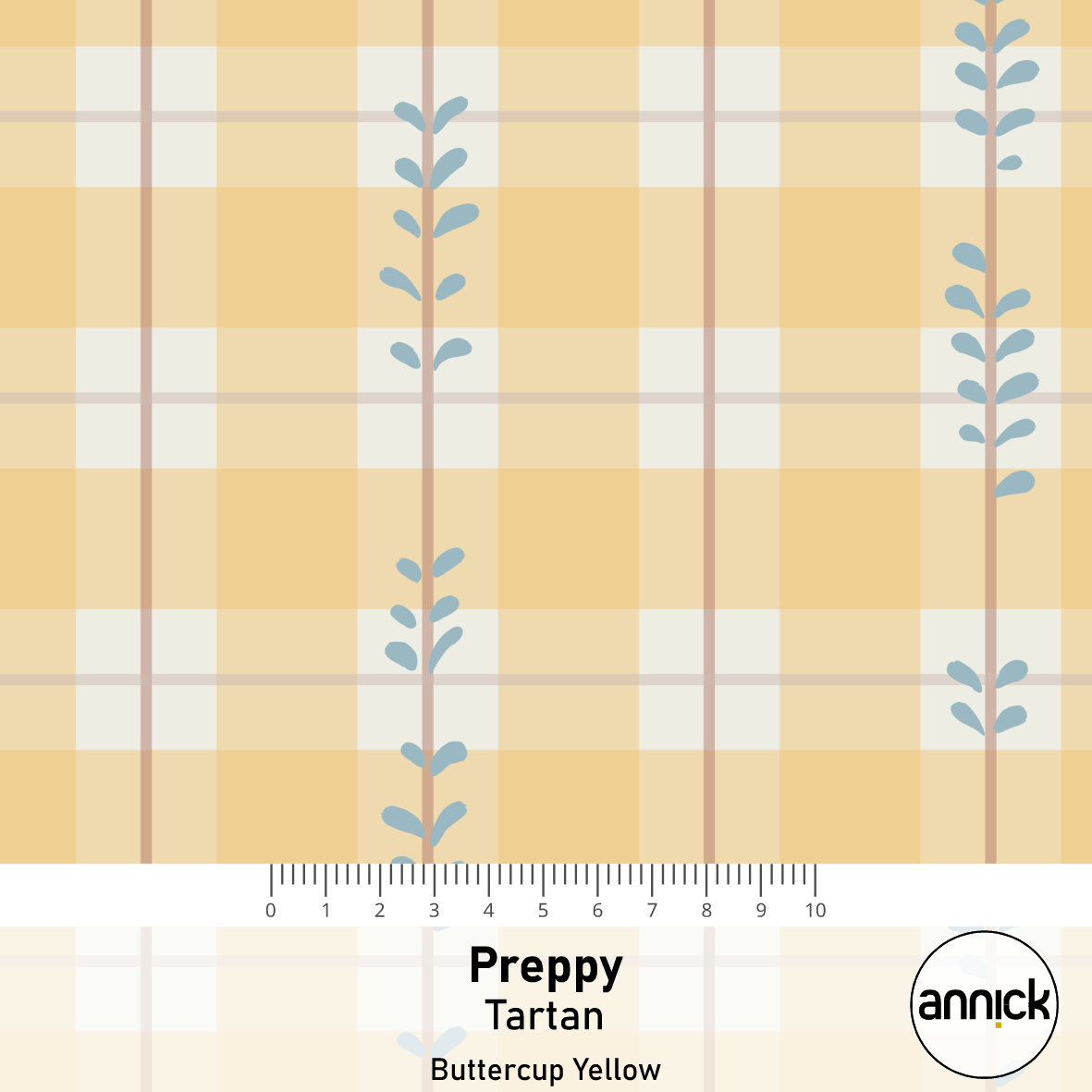 Bio Stoff - Preppy Tartan Buttercup Yellow von Annick in gelb